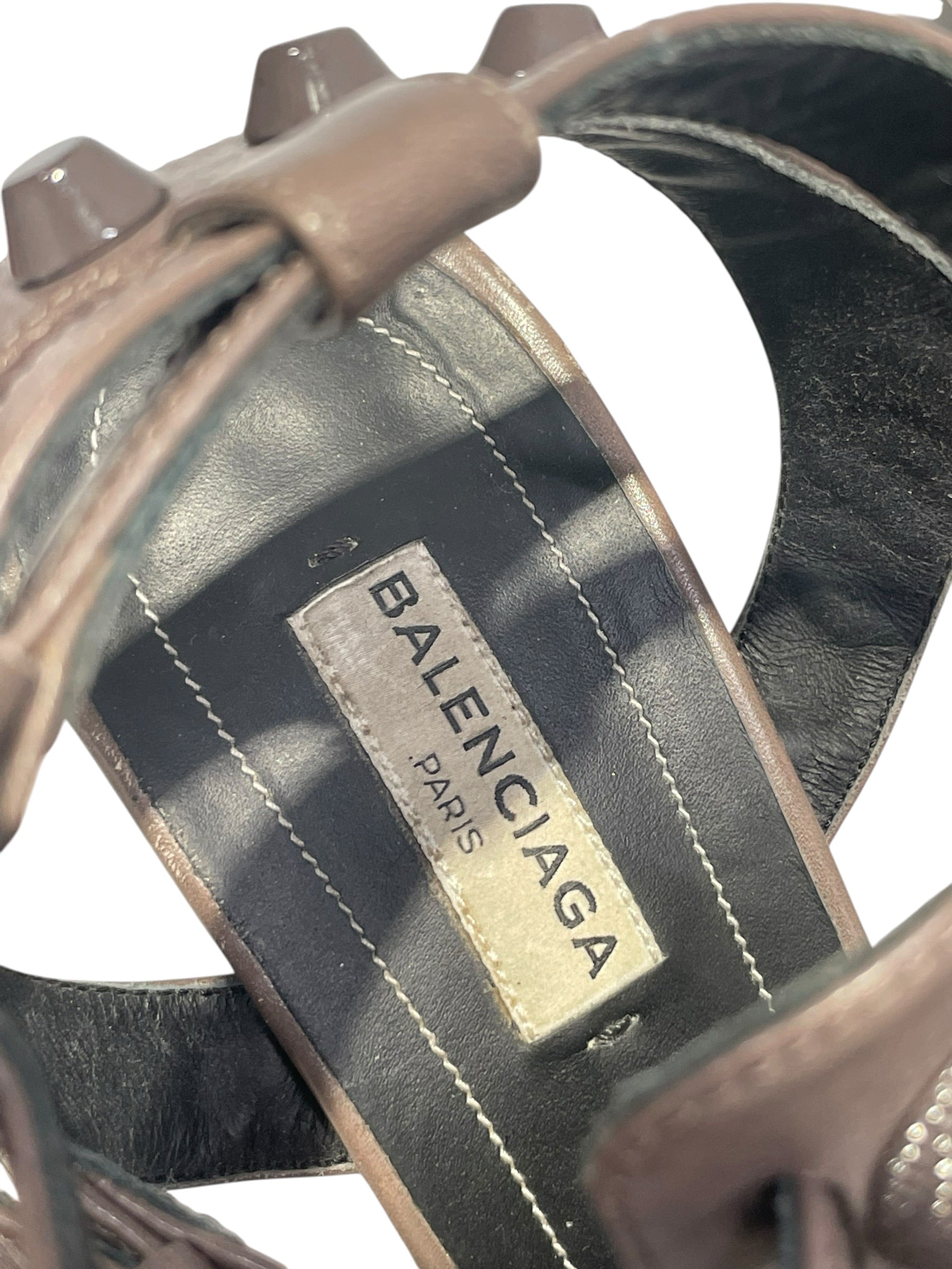 BALENCIAGA/Sandals/EU 39/Leather/BRW/gladiator/cagole view 8