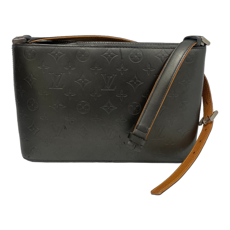 LOUIS VUITTON/Hand Bag/BLK/Leather/M55122/ALSTON_MONOGRAM MAT/M55122