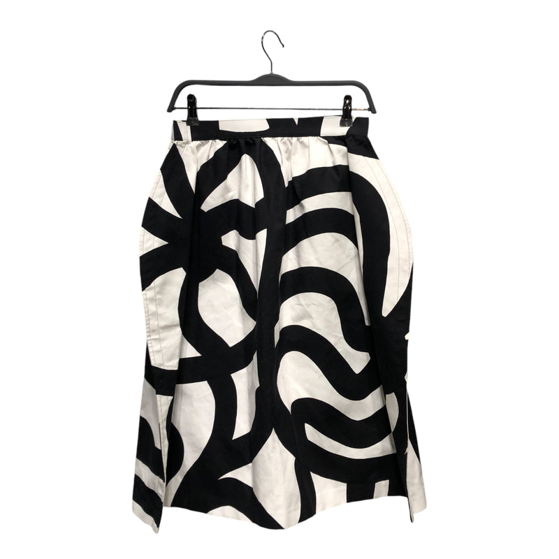 JUNYA WATANABE COMME des GARCONS/Long Skirt/S/All Over Print/Cotton/WHT/marimekko