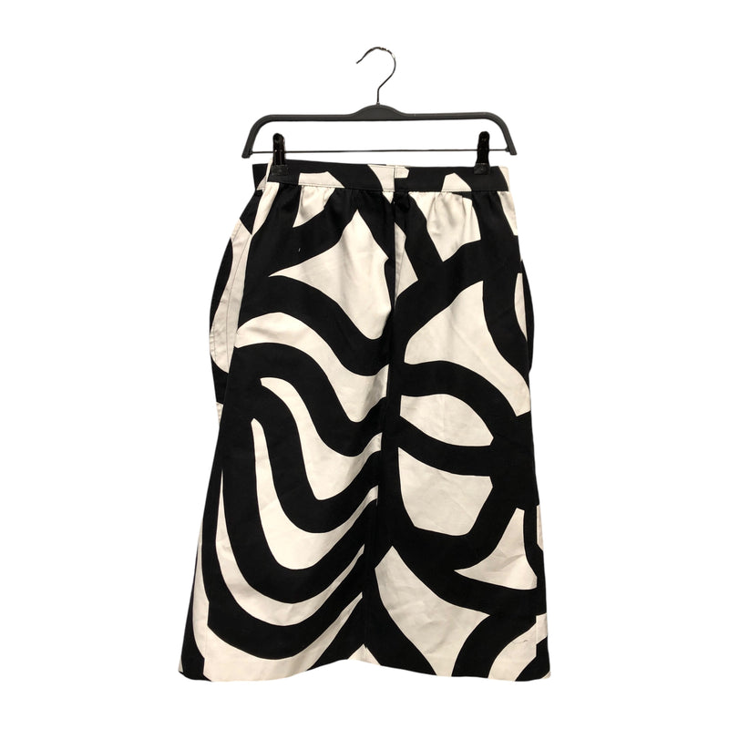 JUNYA WATANABE COMME des GARCONS/Long Skirt/S/All Over Print/Cotton/WHT/marimekko