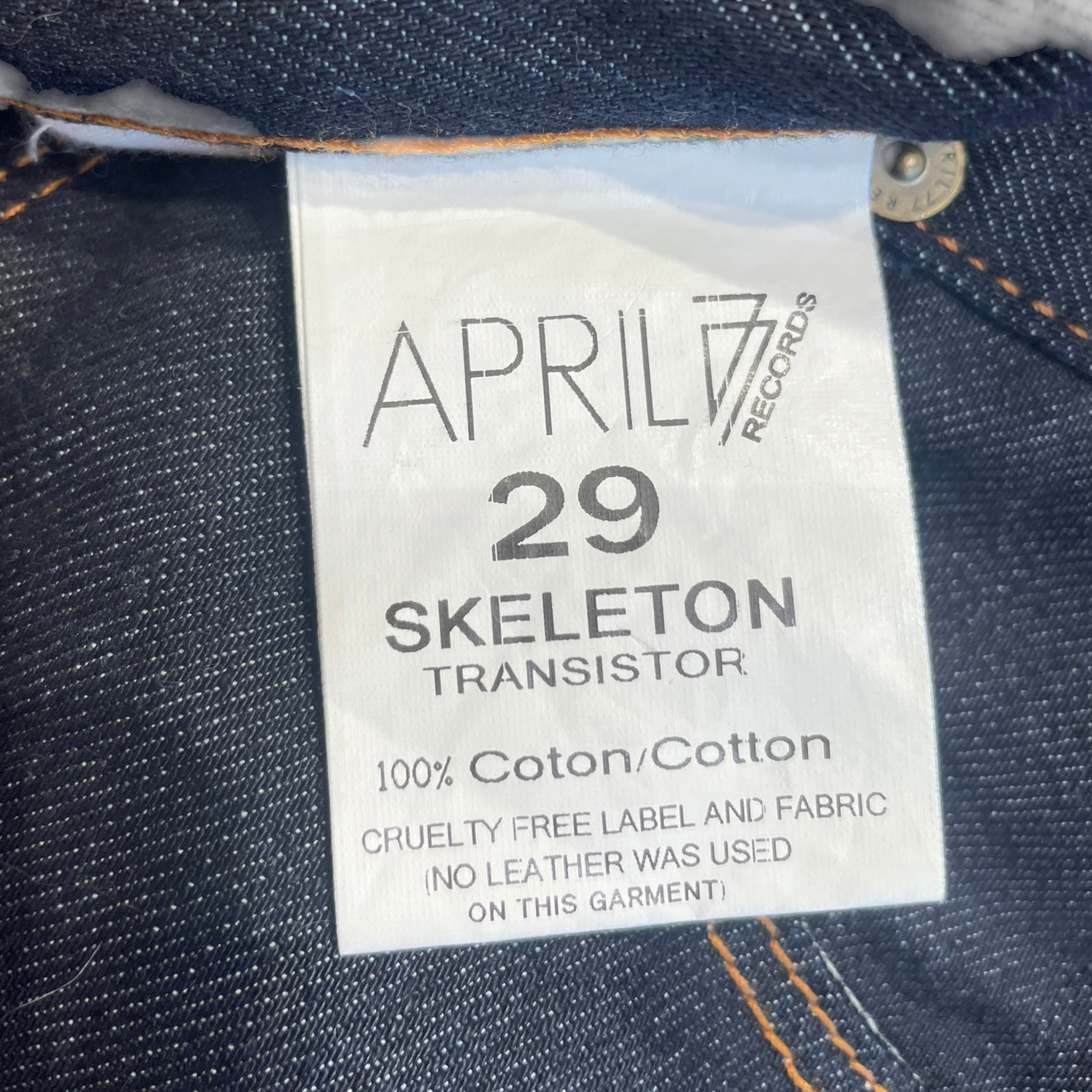 April77/Pants/29/Denim/NVY/SKELETON TRANSISTOR view 4