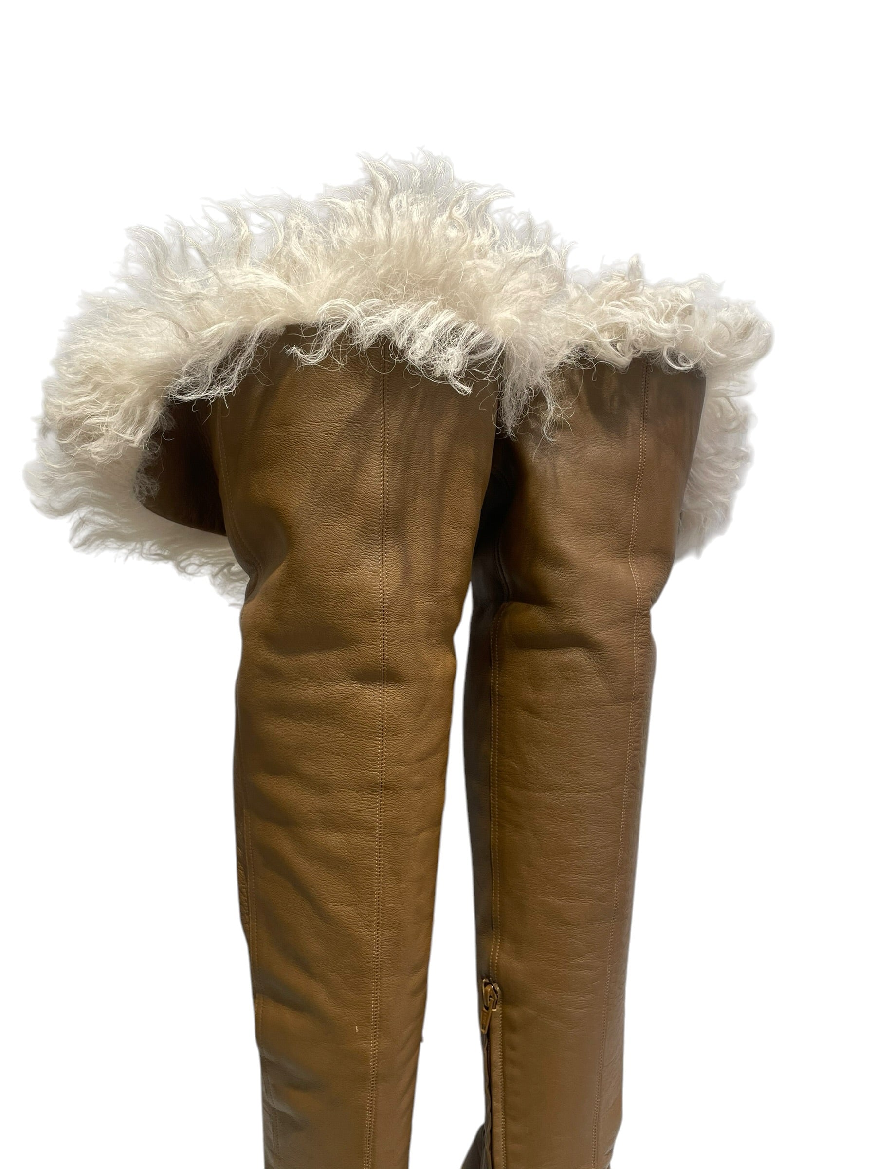 Helmut Lang/Long Boots/EU 41/CML/Side Zip/shearling trimmed view 5