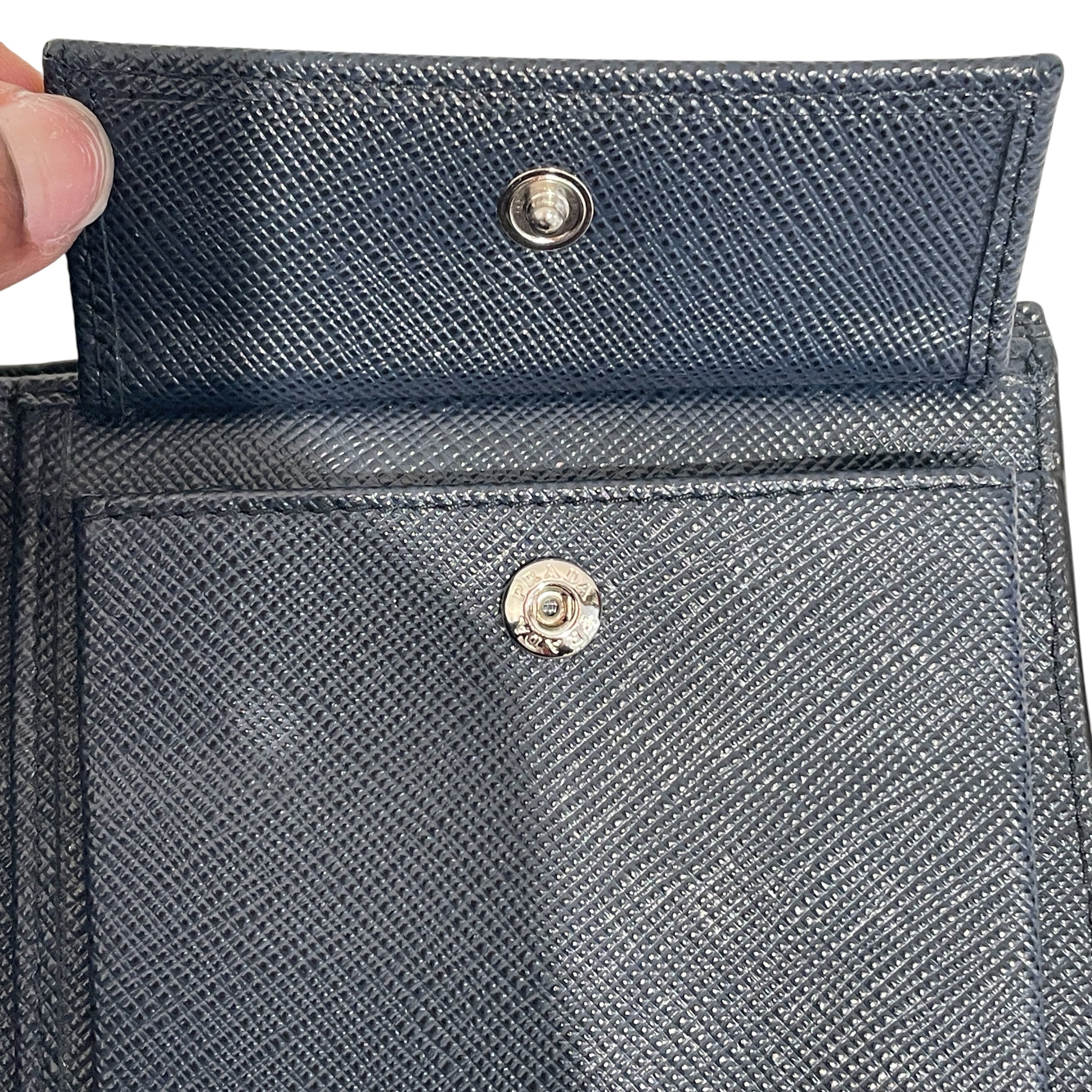 PRADA/Bifold Wallet/Leather/BRW/M's/SAFFIANO view 4