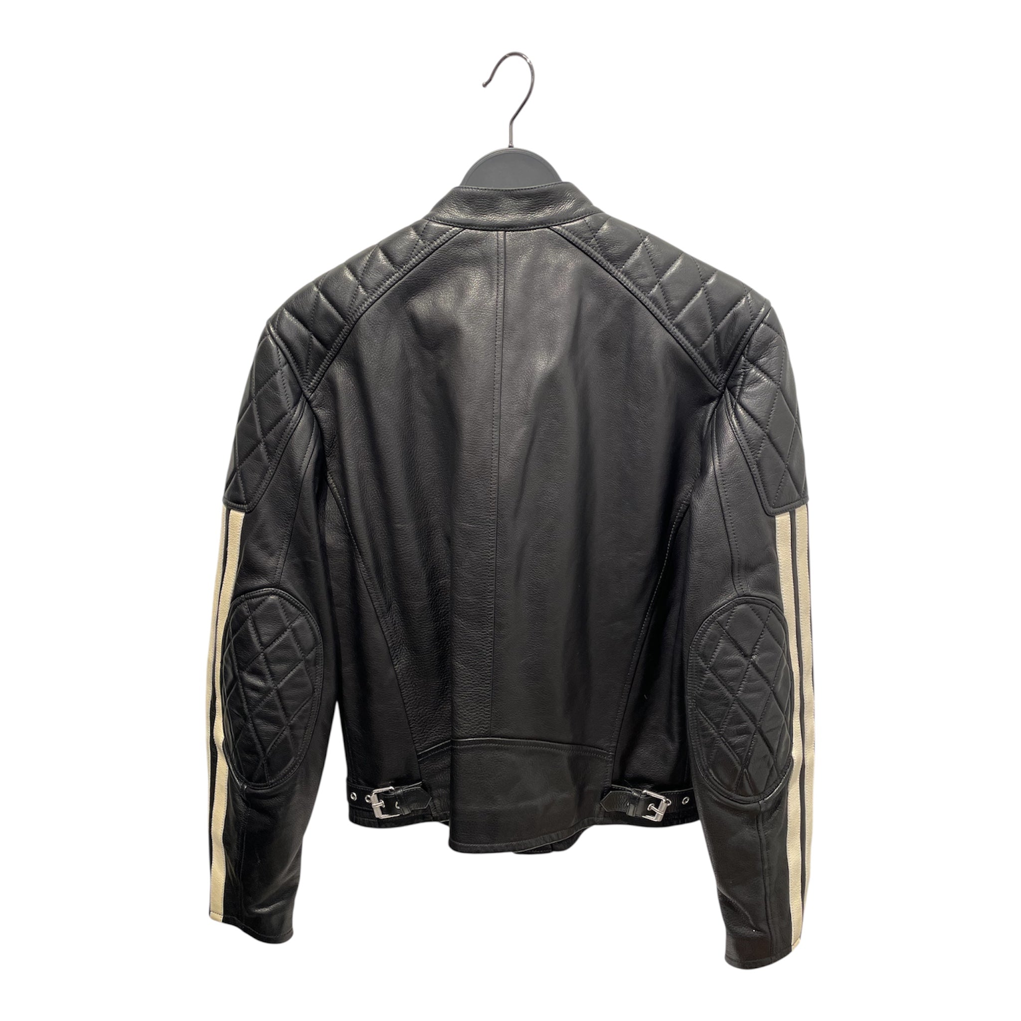 BURBERRY/Leather Jkt/48/Leather/BLK/RACING STRIPES QUILTED view 2