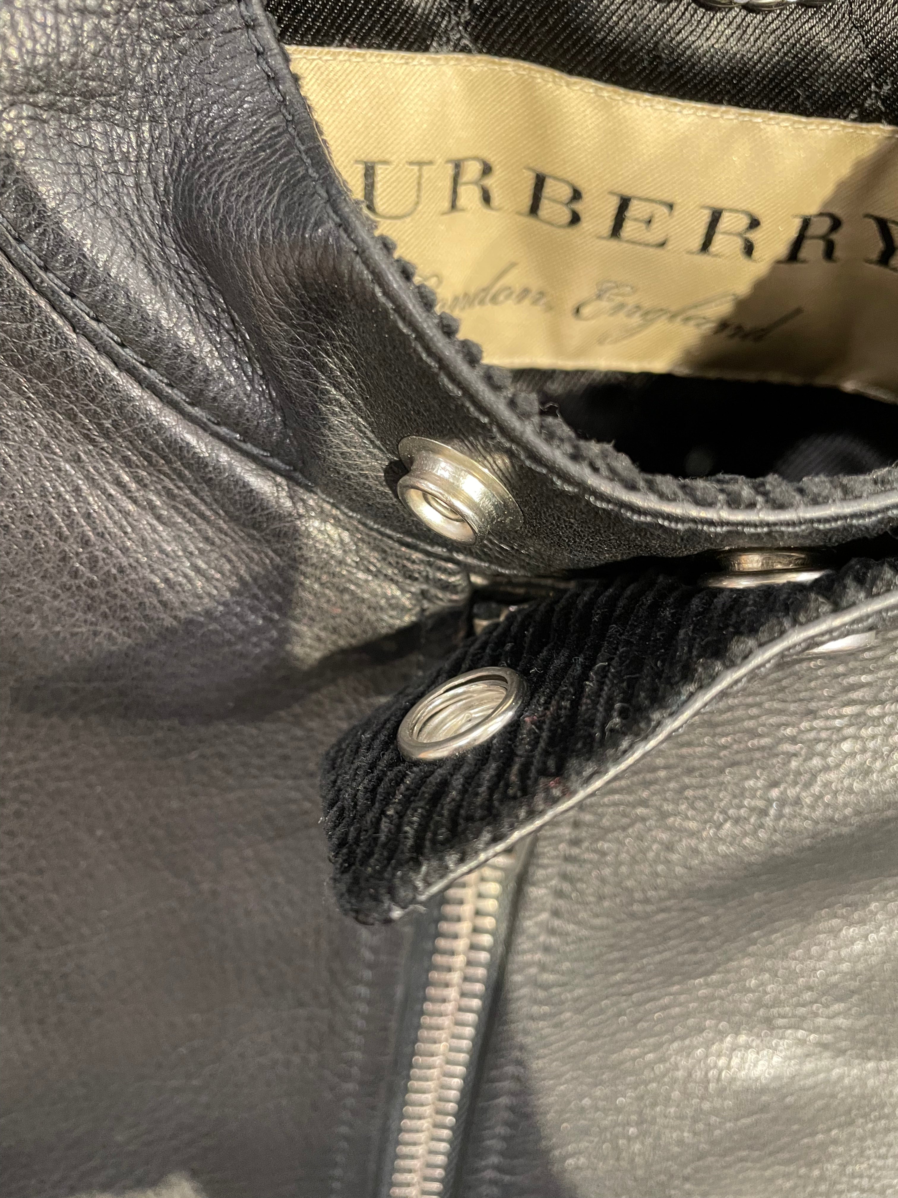 BURBERRY/Leather Jkt/48/Leather/BLK/RACING STRIPES QUILTED view 6