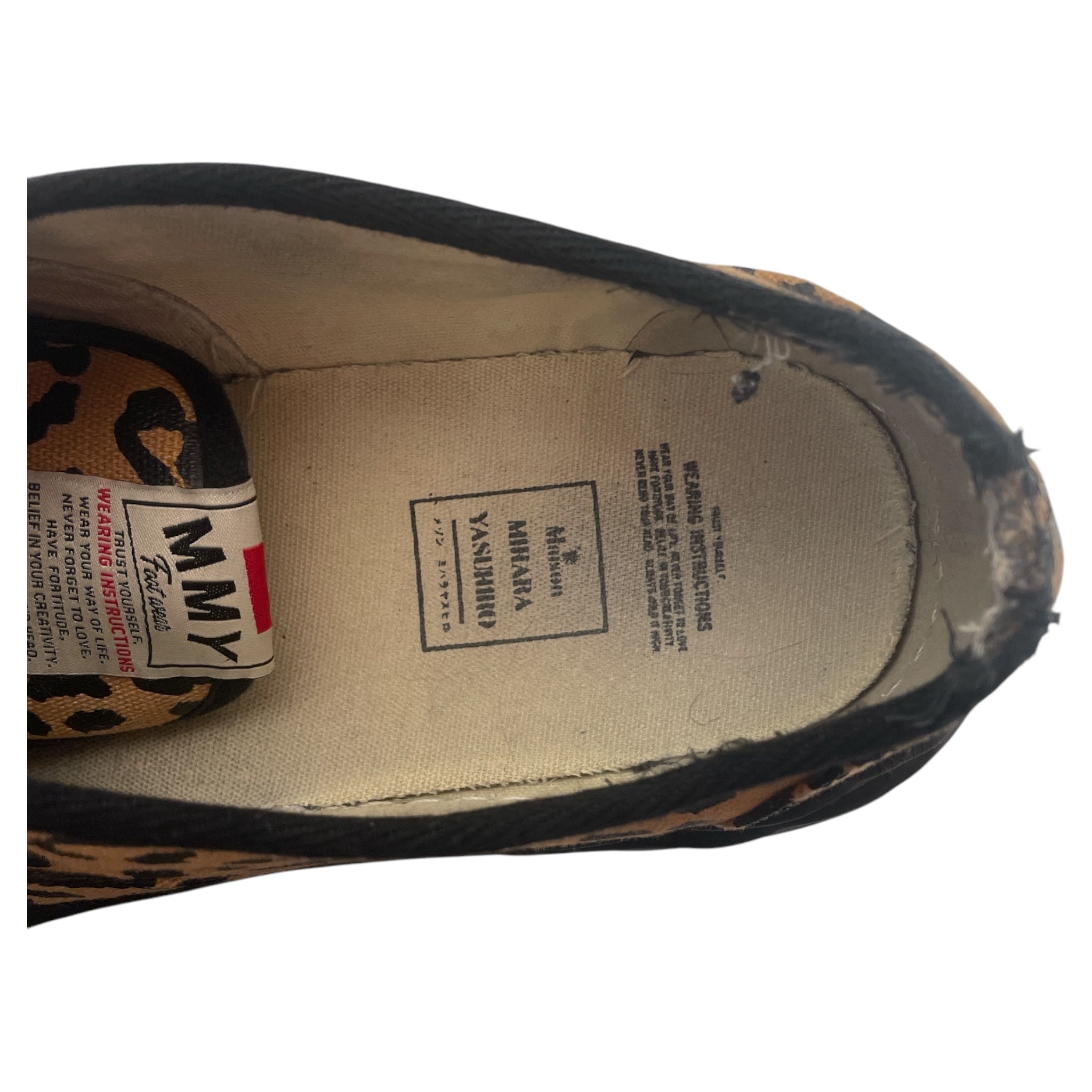 MIHARA YASUHIRO/Low-Sneakers/US 9/Animal Pattern/Cotton/CML/leopard print view 3