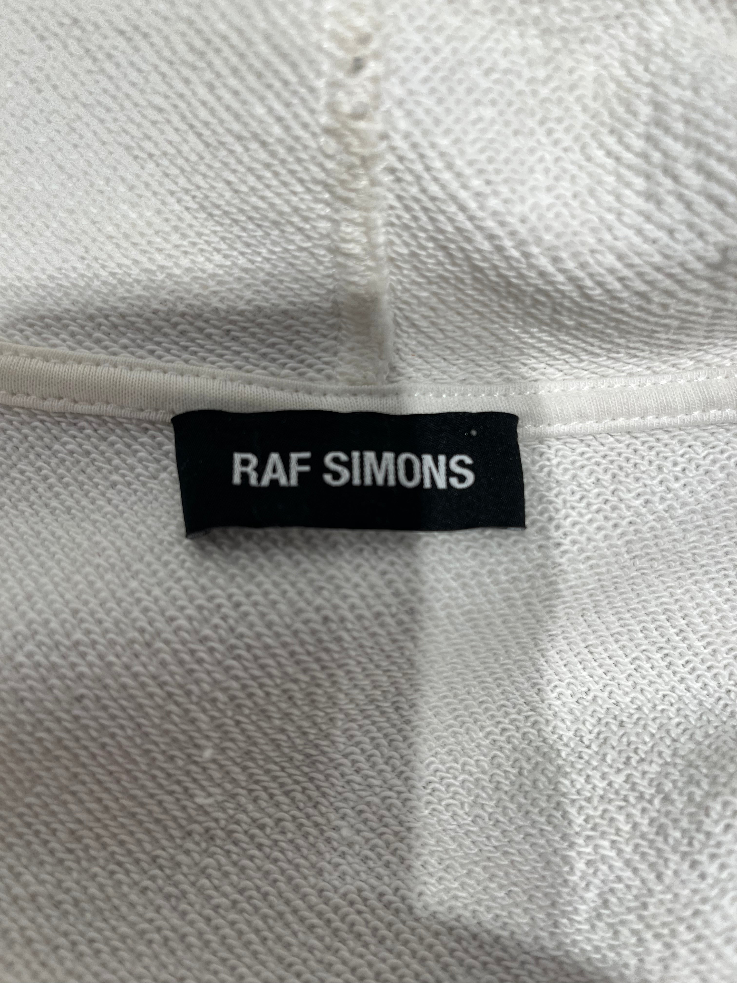 RAF SIMONS/Hoodie/XL/Cotton/WHT/SLEEVELESS ISOLATED HEROS view 3