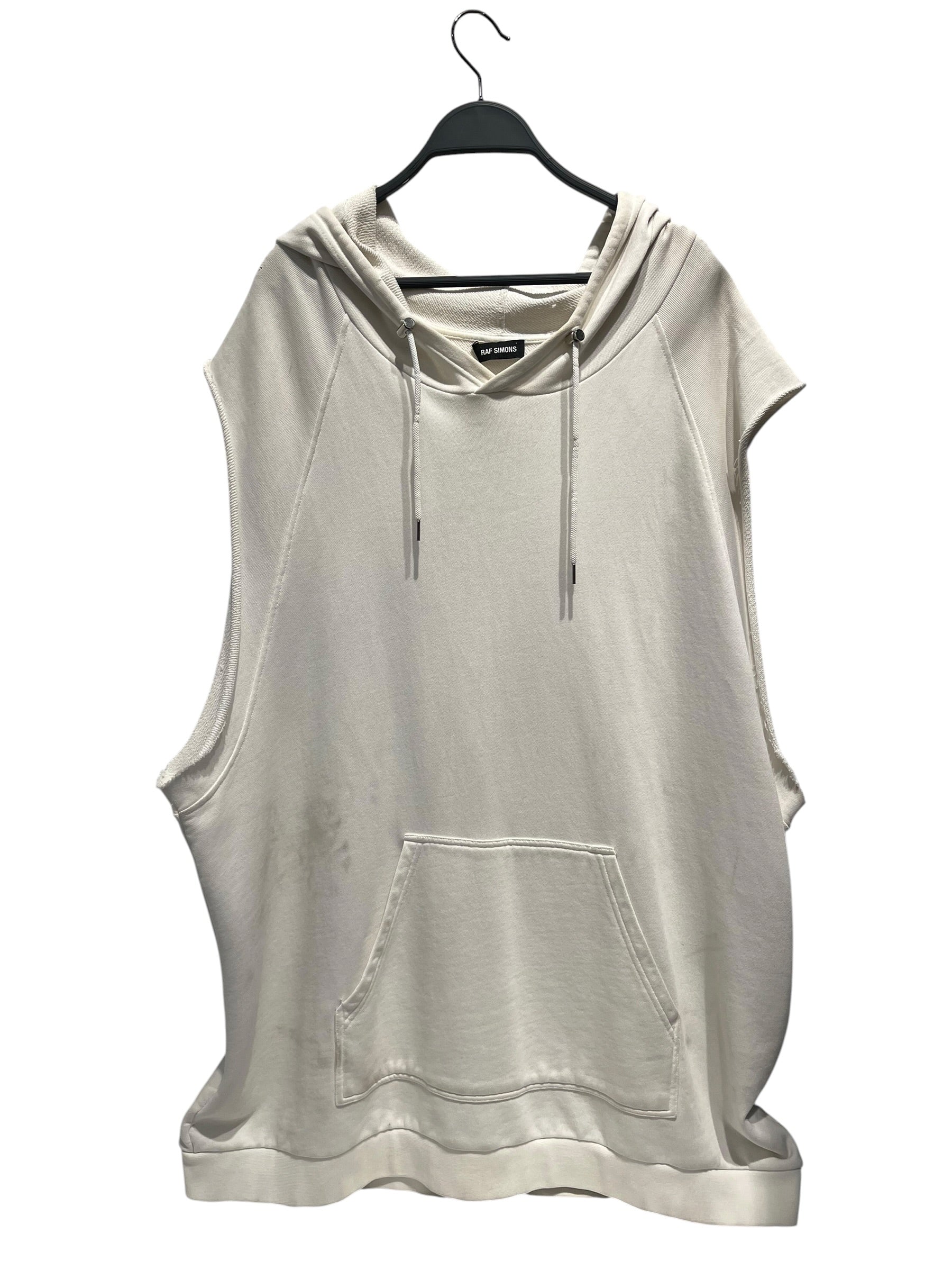 RAF SIMONS/Hoodie/XL/Cotton/WHT/SLEEVELESS ISOLATED HEROS view 1