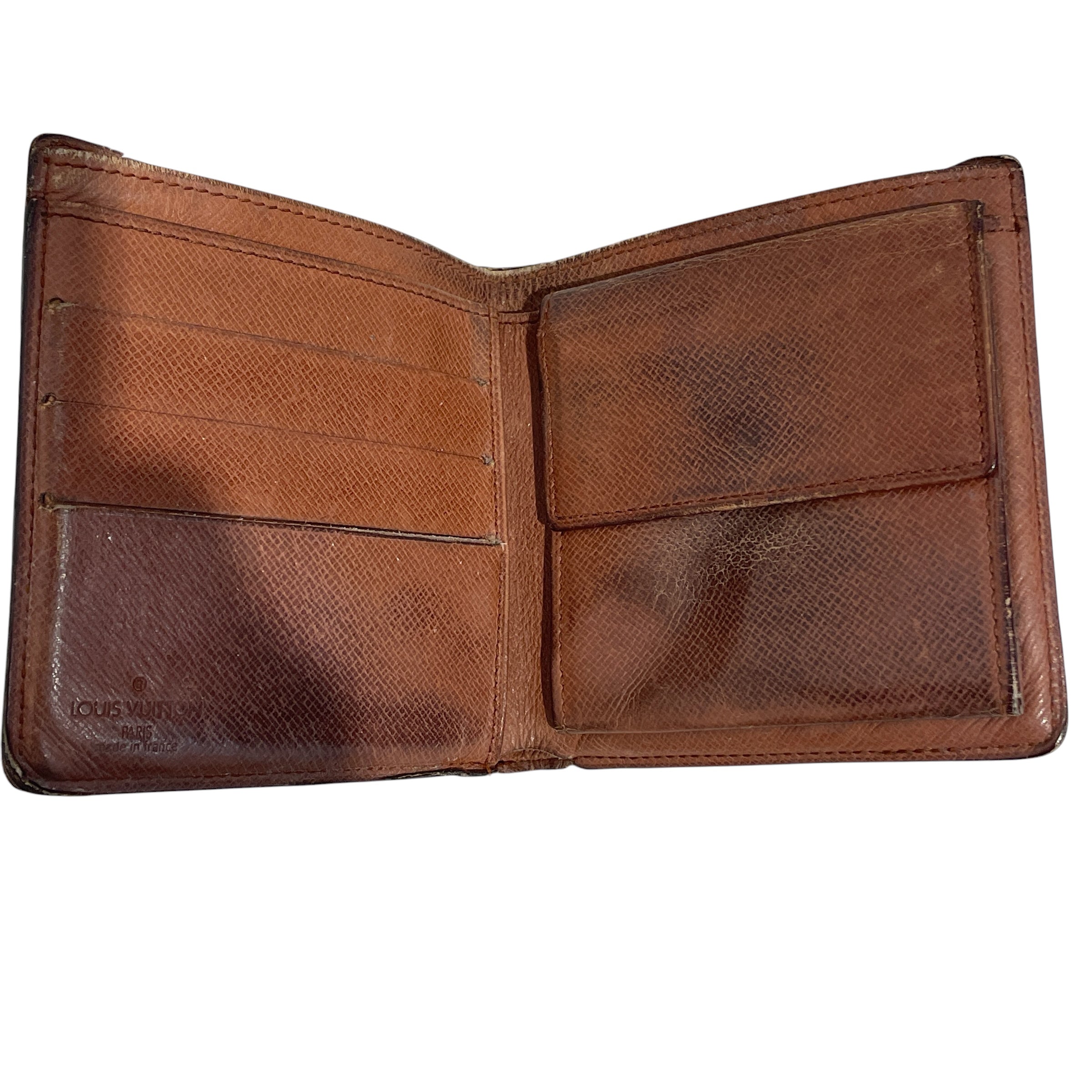 LOUIS VUITTON/Bifold Wallet/Monogram/Leather/BRW/M's/ view 3