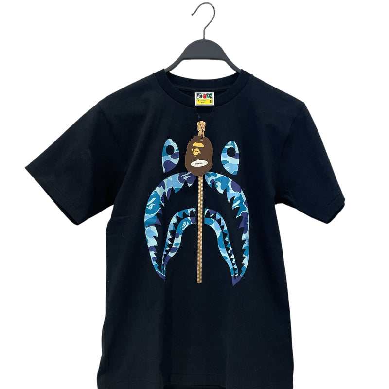 A BATHING APE/T-Shirt/S/Cotton/BLK/Graphic/abc camo gold zip shark 2022