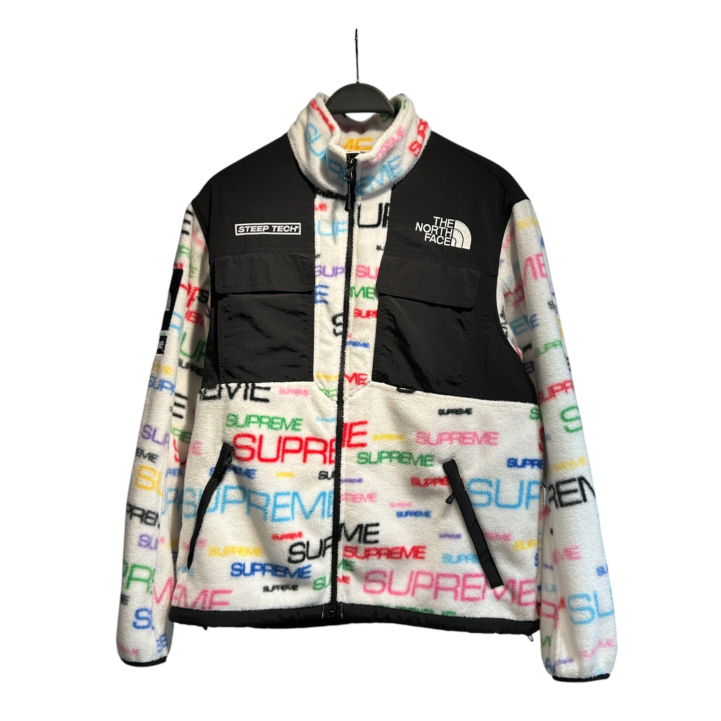 Supreme/THE NORTH FACE/Fleece Jkt/M/Polyester/WHT/All Over Print/steep tech multicolor print view 1