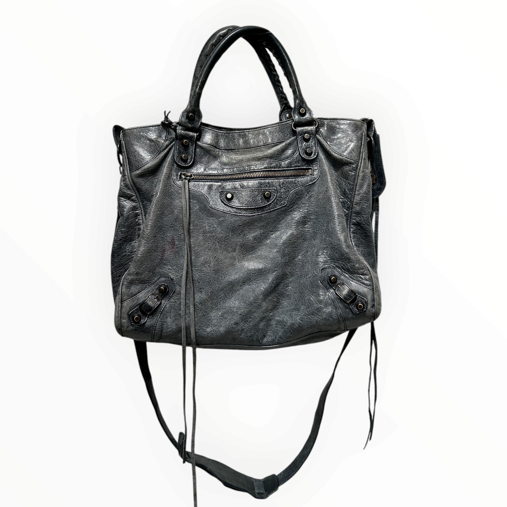 BALENCIAGA/Bag/Leather/GRY/CITY BAG view 1
