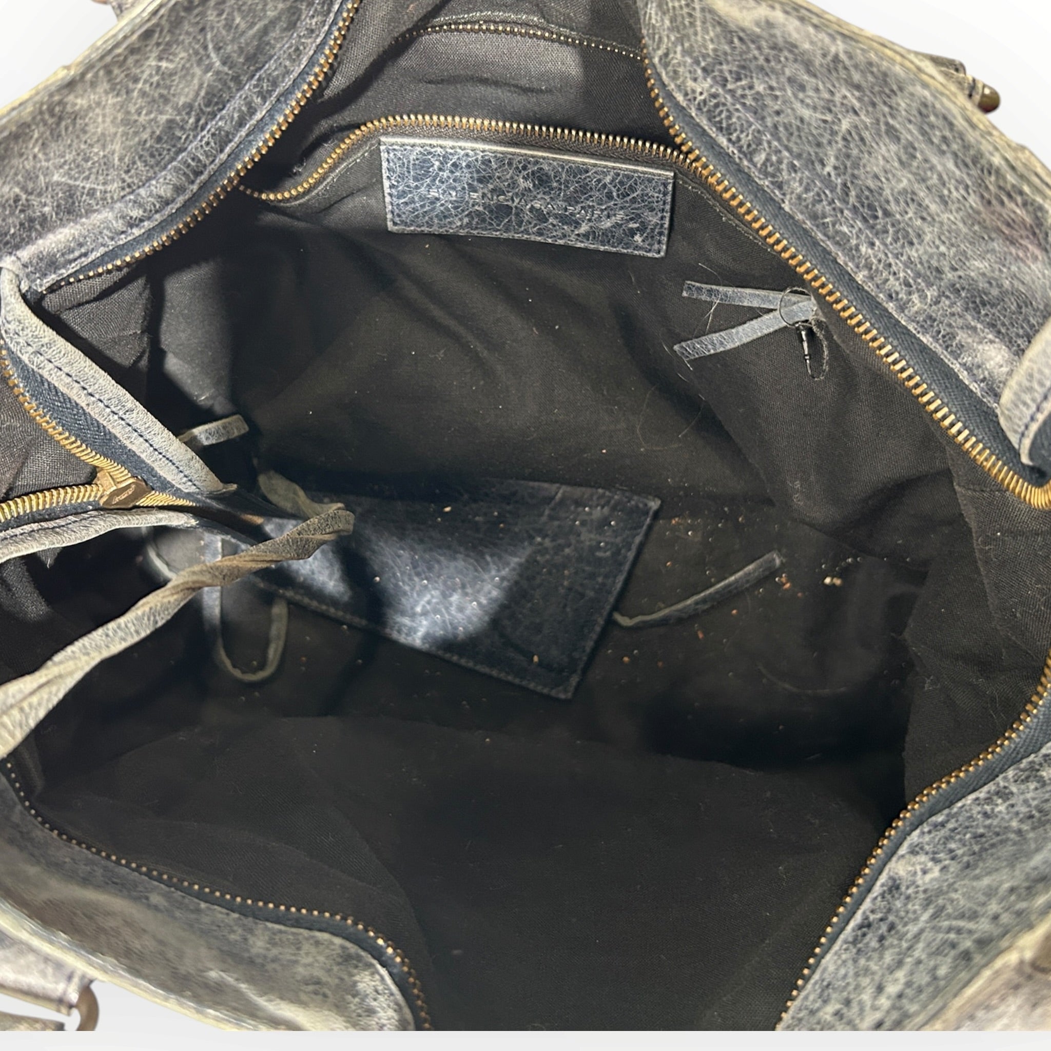 BALENCIAGA/Bag/Leather/GRY/CITY BAG view 3