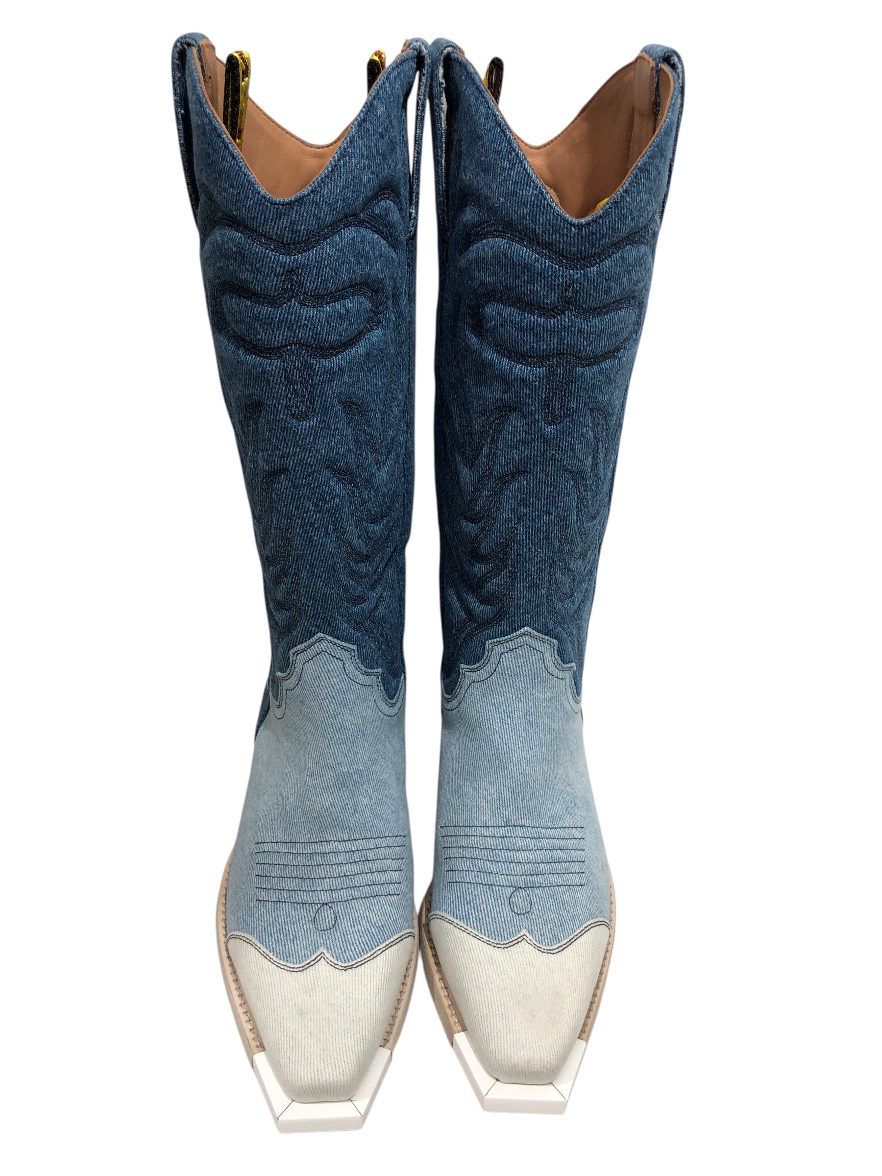OFF-WHITE/Cowboy Boots/EU 37/Cotton/BLU/ view 4