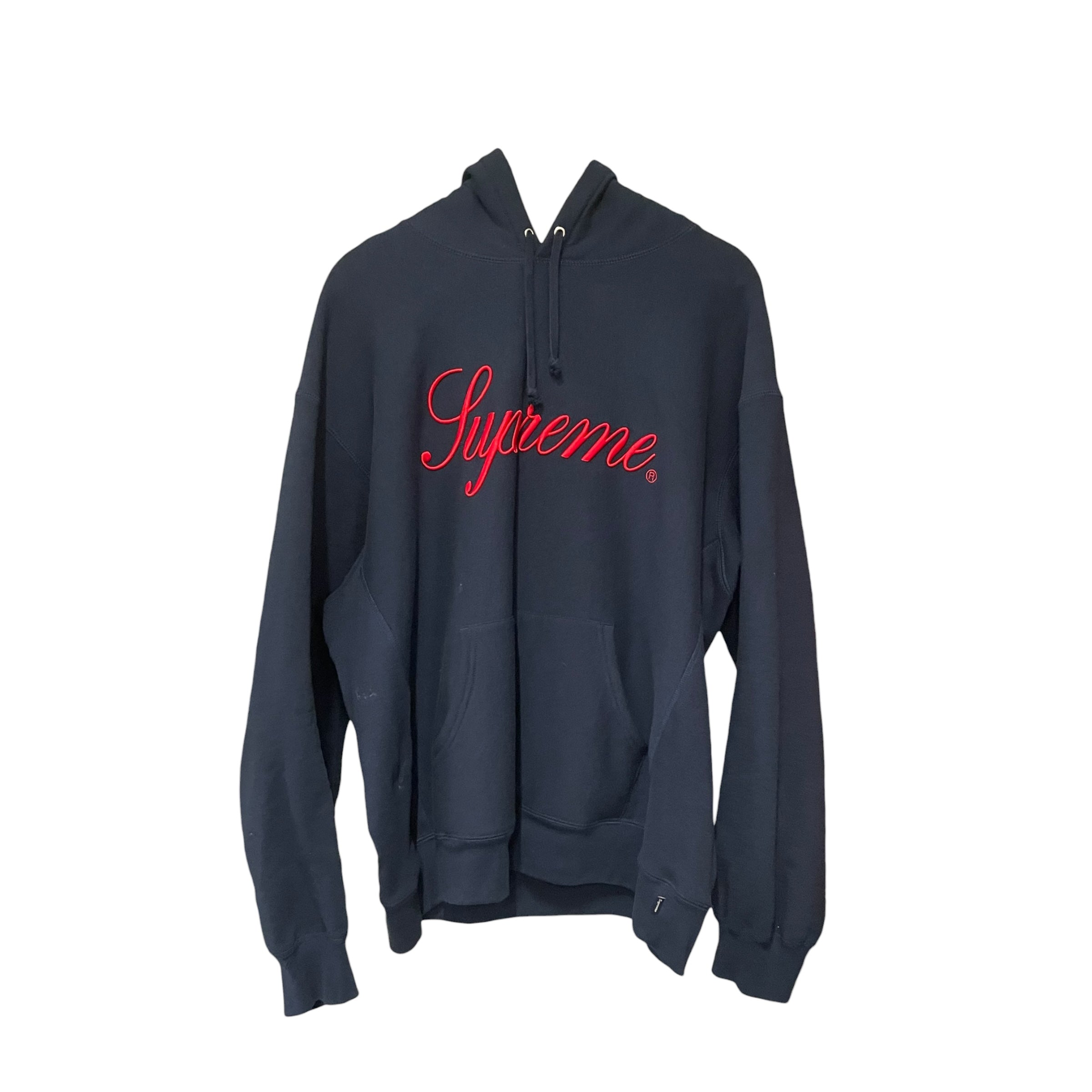 Supreme/Hoodie/XL/Graphic/Cotton/GRY/SCRIPT TEXT LOGO view 1