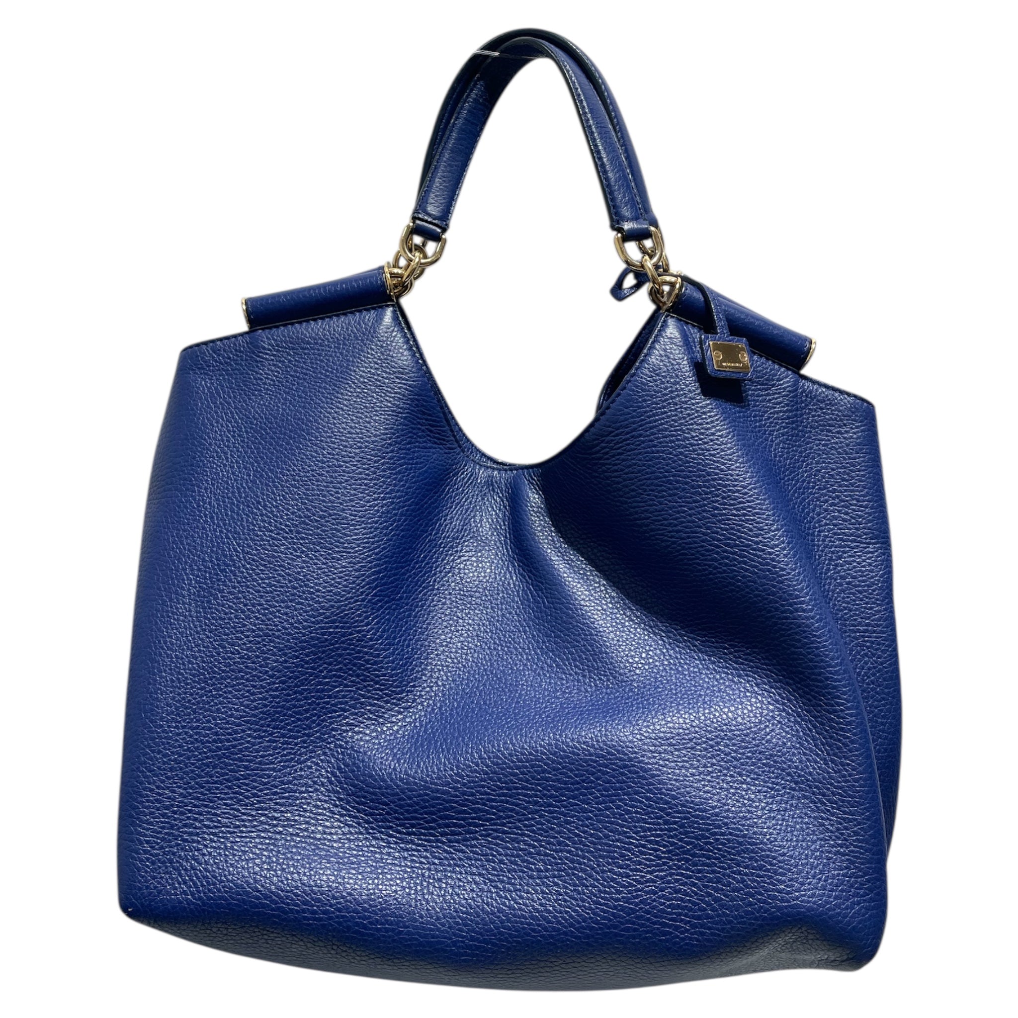 DOLCE&GABBANA/Tote Bag/Leather/BLU/Blue Gold Mirror Inside view 2