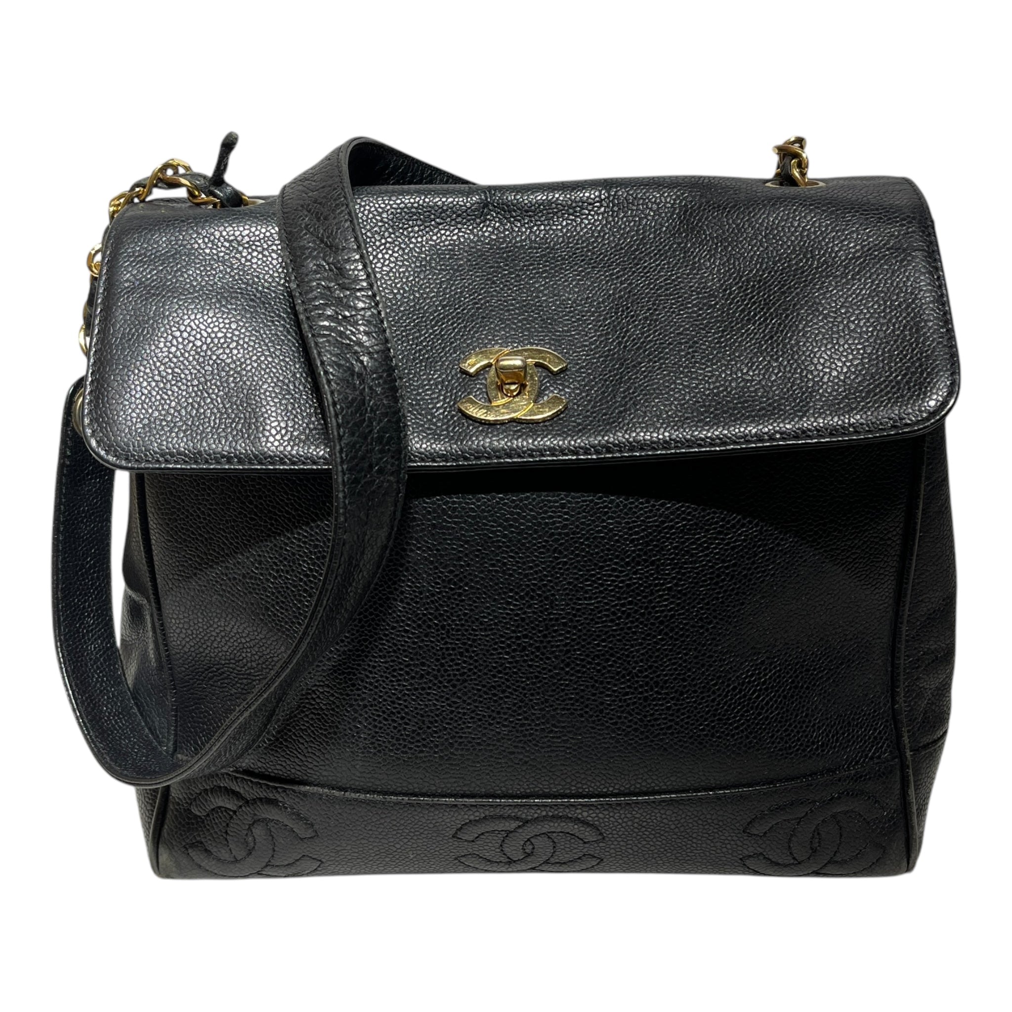 CHANEL/Bag/Leather/BLK/CAVIAR CC SHOULDER view 1