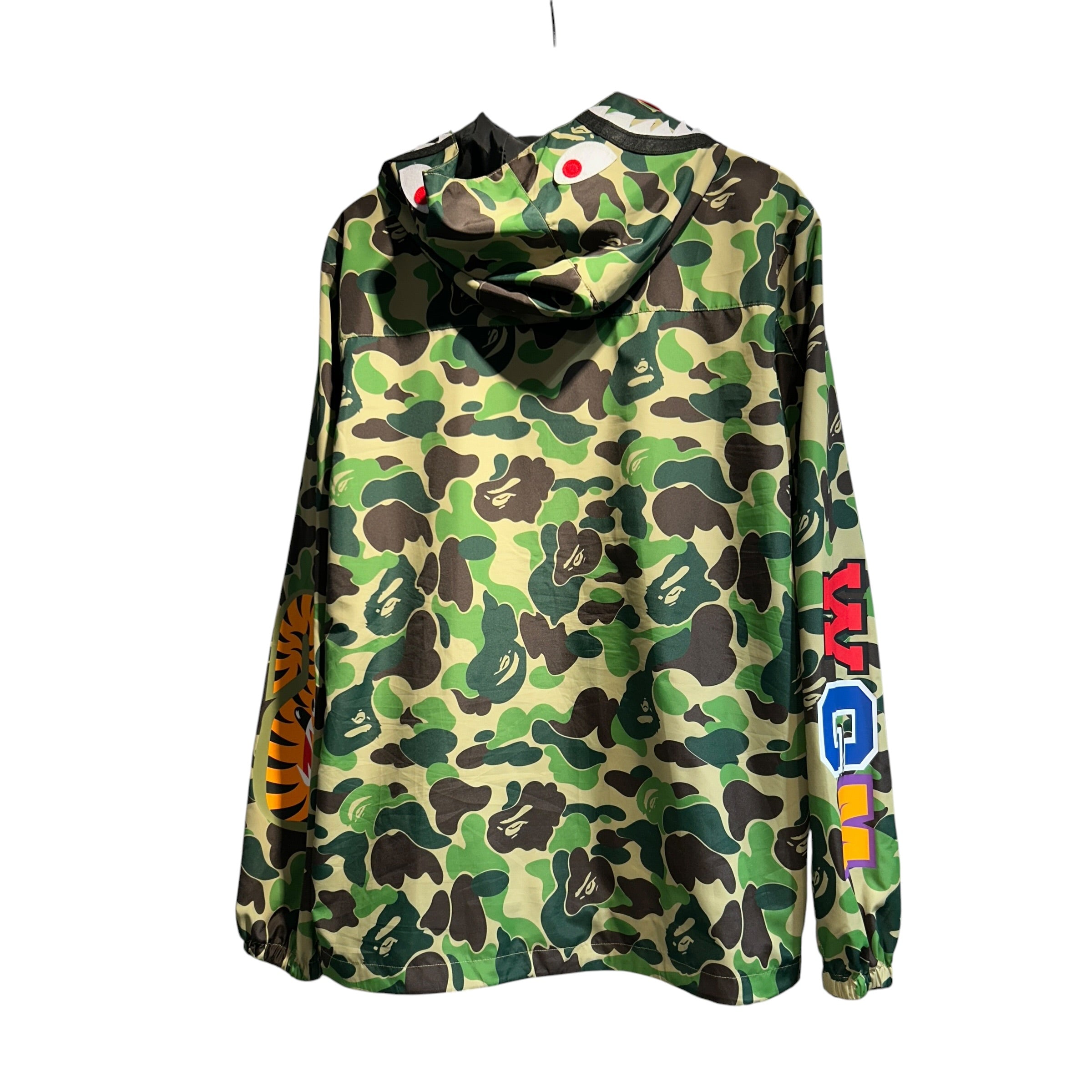 A BATHING APE/Windbreaker/L/Nylon/GRN/Camouflage/Camo Shark Windbreaker view 2