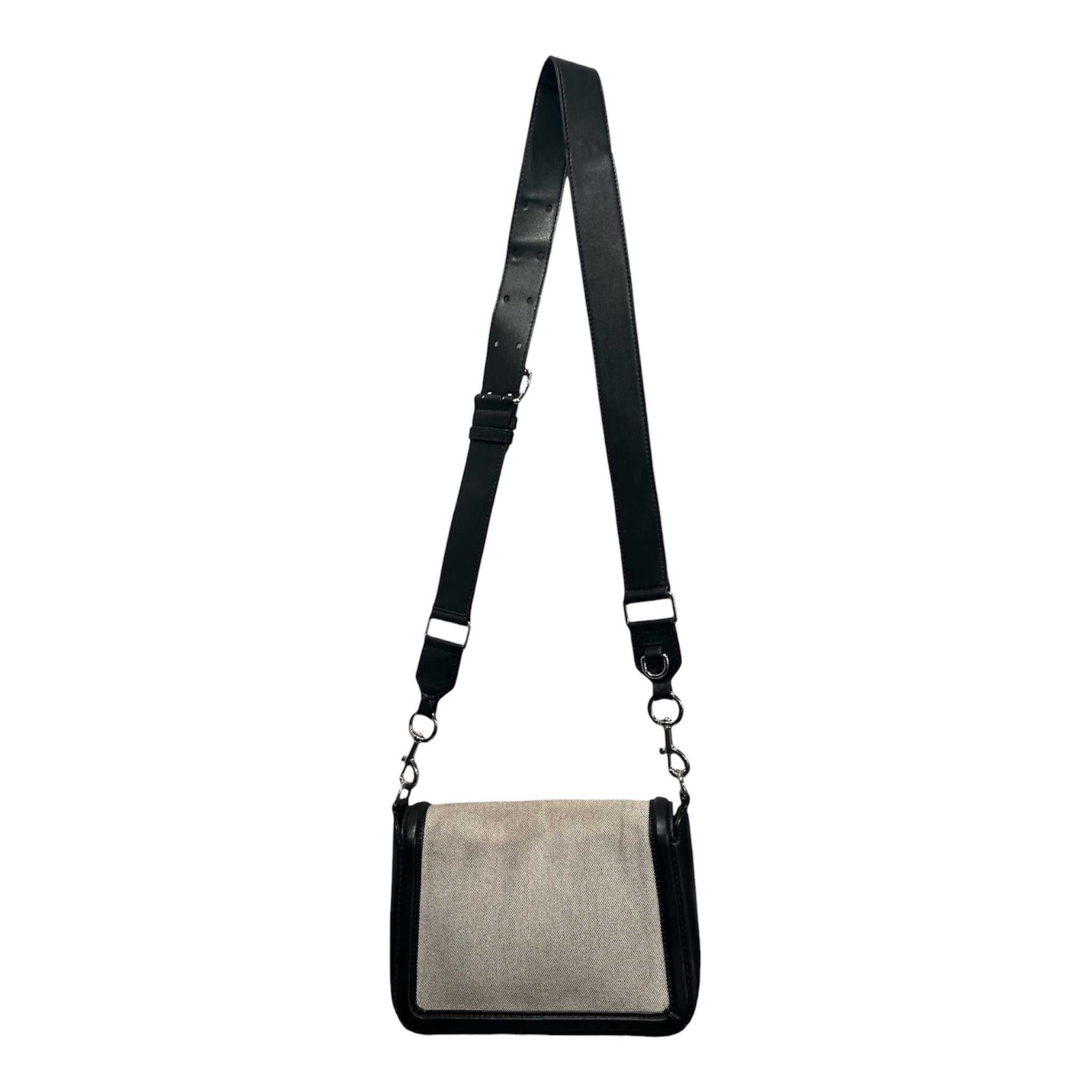 MARC JACOBS/Cross Body Bag/Cotton/CRM/BLACK TRIM FLAP CROSSBODY view 2