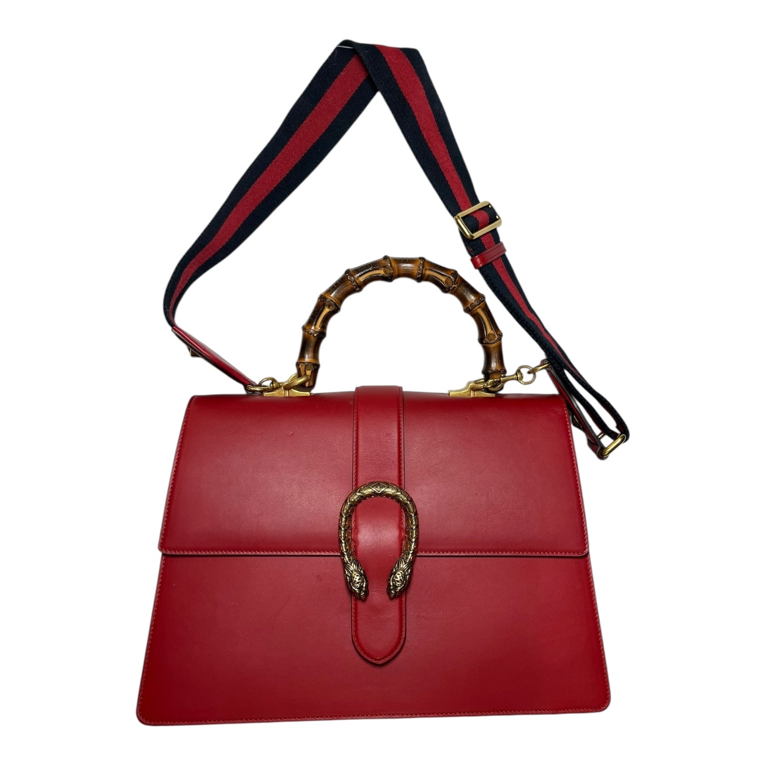 GUCCI/Hand Bag/OS/Leather/RED/Dionysus Bamboo Handle view 1