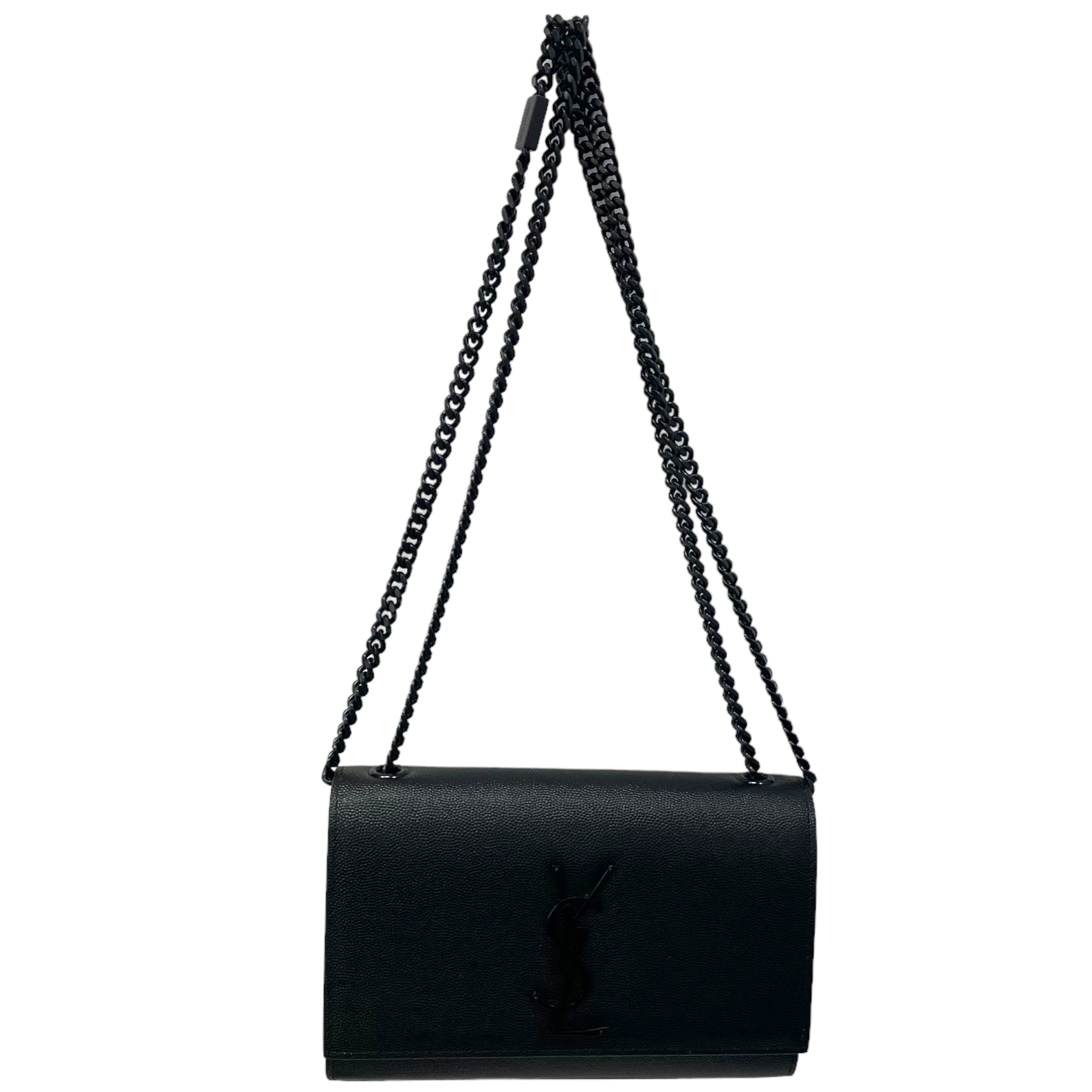 YVES SAINT LAURENT/Cross Body Bag/M/Leather/BLK/ 2nd STREET USA