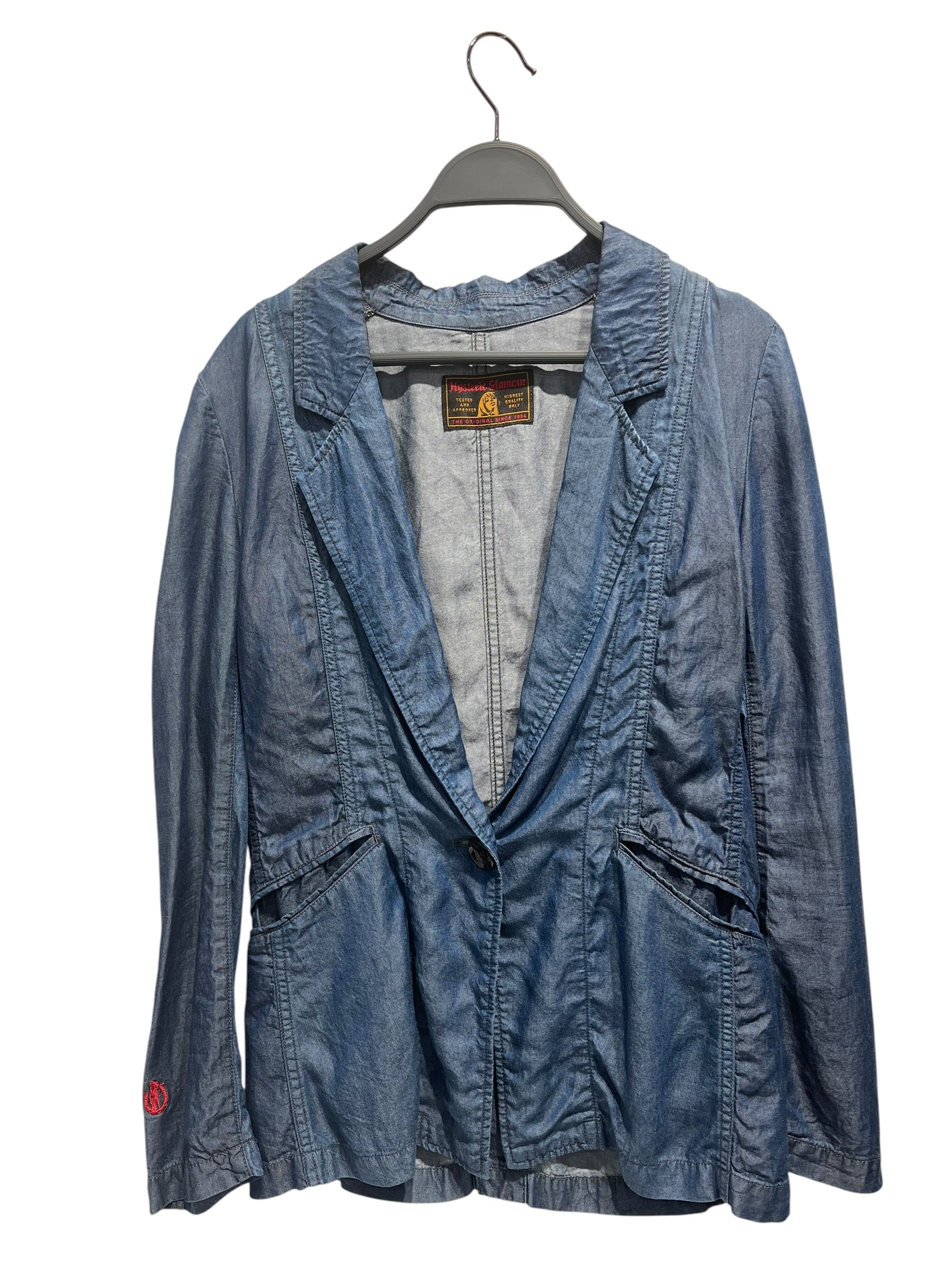 HYSTERIC GLAMOUR/Tailored Jkt/FREE/Denim/NVY/ view 1