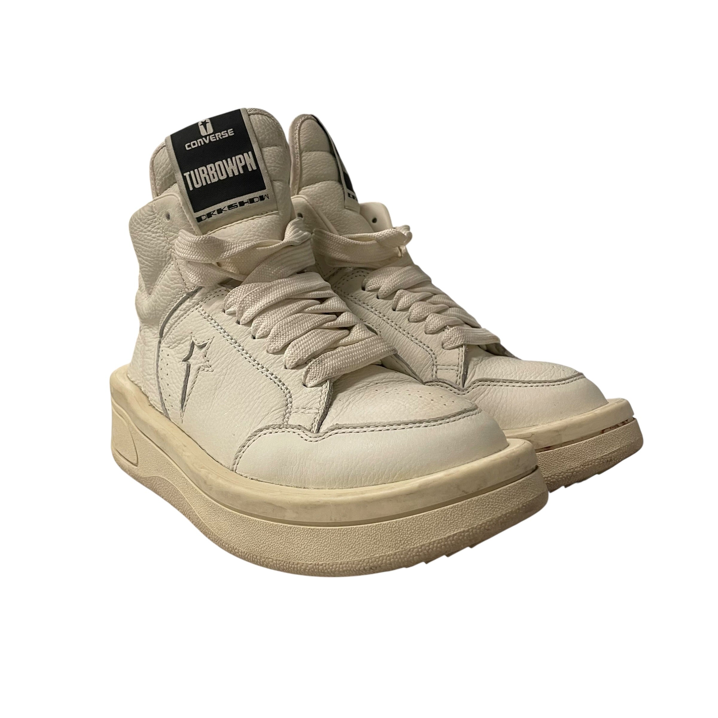 RICK OWENS DRKSHDW/CONVERSE/Hi-Sneakers/US 5.5/Leather/WHT/TURBO WEAPON view 1