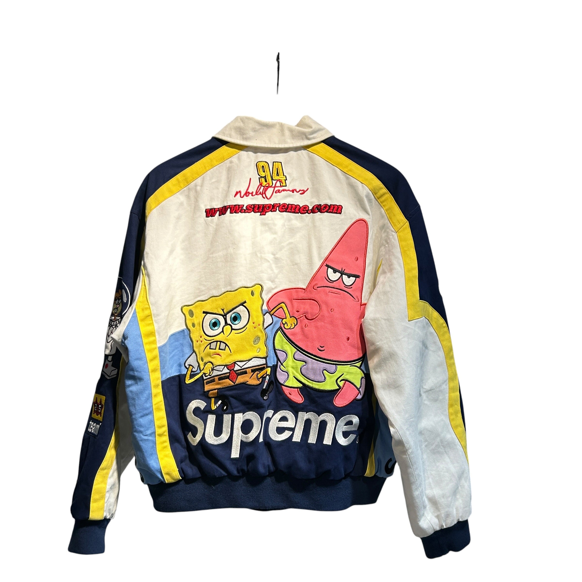 Supreme/JEFF HAMILTON/SpongeBob/Jacket/S/Cotton/WHT/All Over Print/RACING JACKET view 2