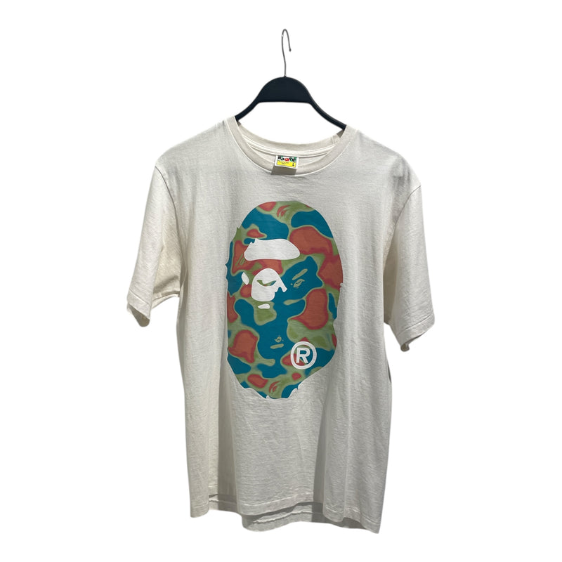 A BATHING APE/T-Shirt/L/Cotton/WHT/Graphic/