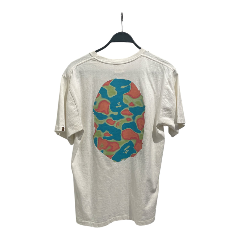 A BATHING APE/T-Shirt/L/Cotton/WHT/Graphic/