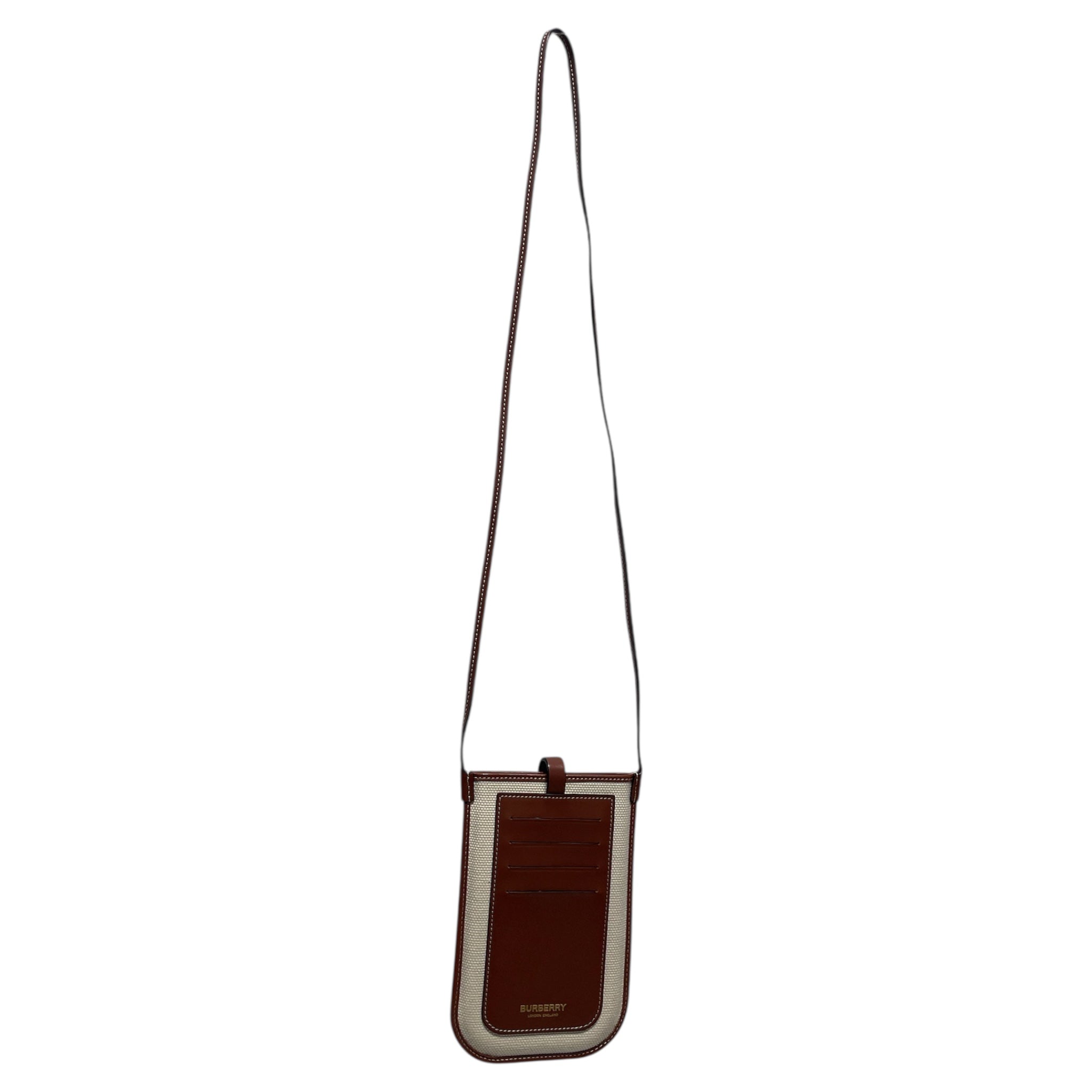 BURBERRY LONDON/Cross Body Bag/Cotton/BEG/Phone Holder view 2