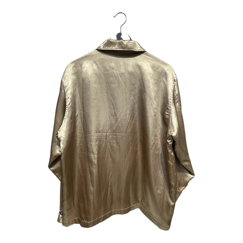 STUSSY/Jacket/L/GLD/satin gold jkt