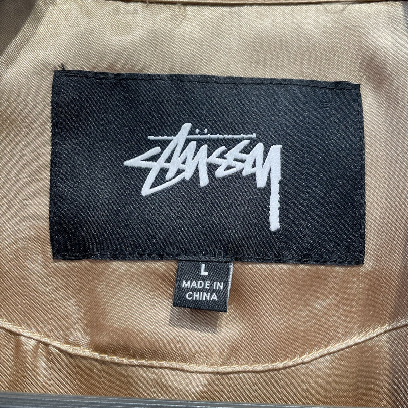 STUSSY/Jacket/L/GLD/satin gold jkt