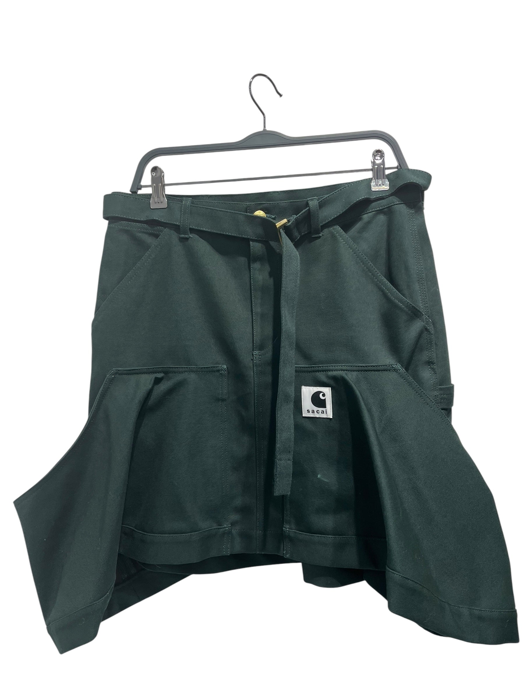 Carhartt/Sacai/Skirt/3/Cotton/GRN/Asymetrical Skirt view 1
