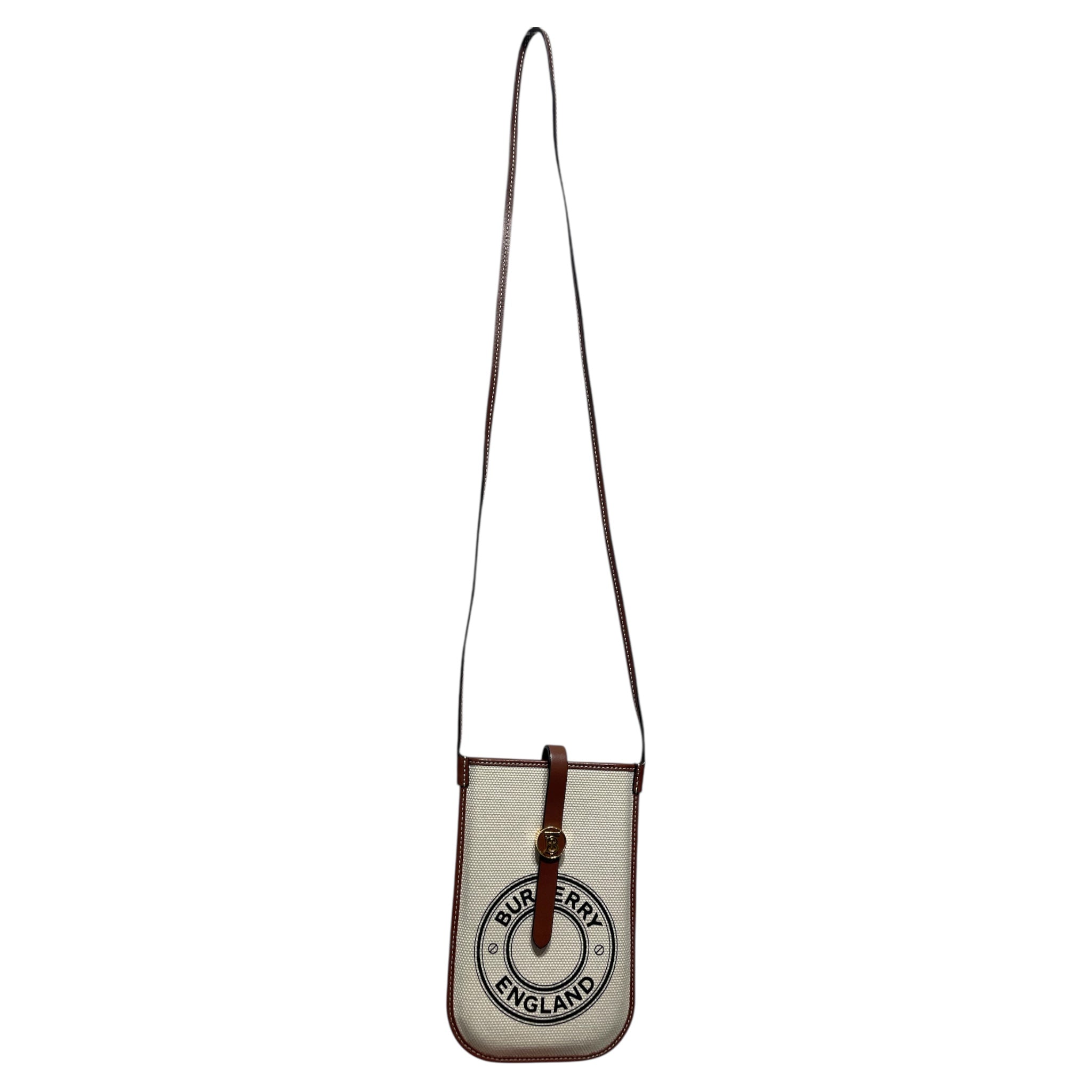 BURBERRY LONDON/Cross Body Bag/Cotton/BEG/Phone Holder view 1