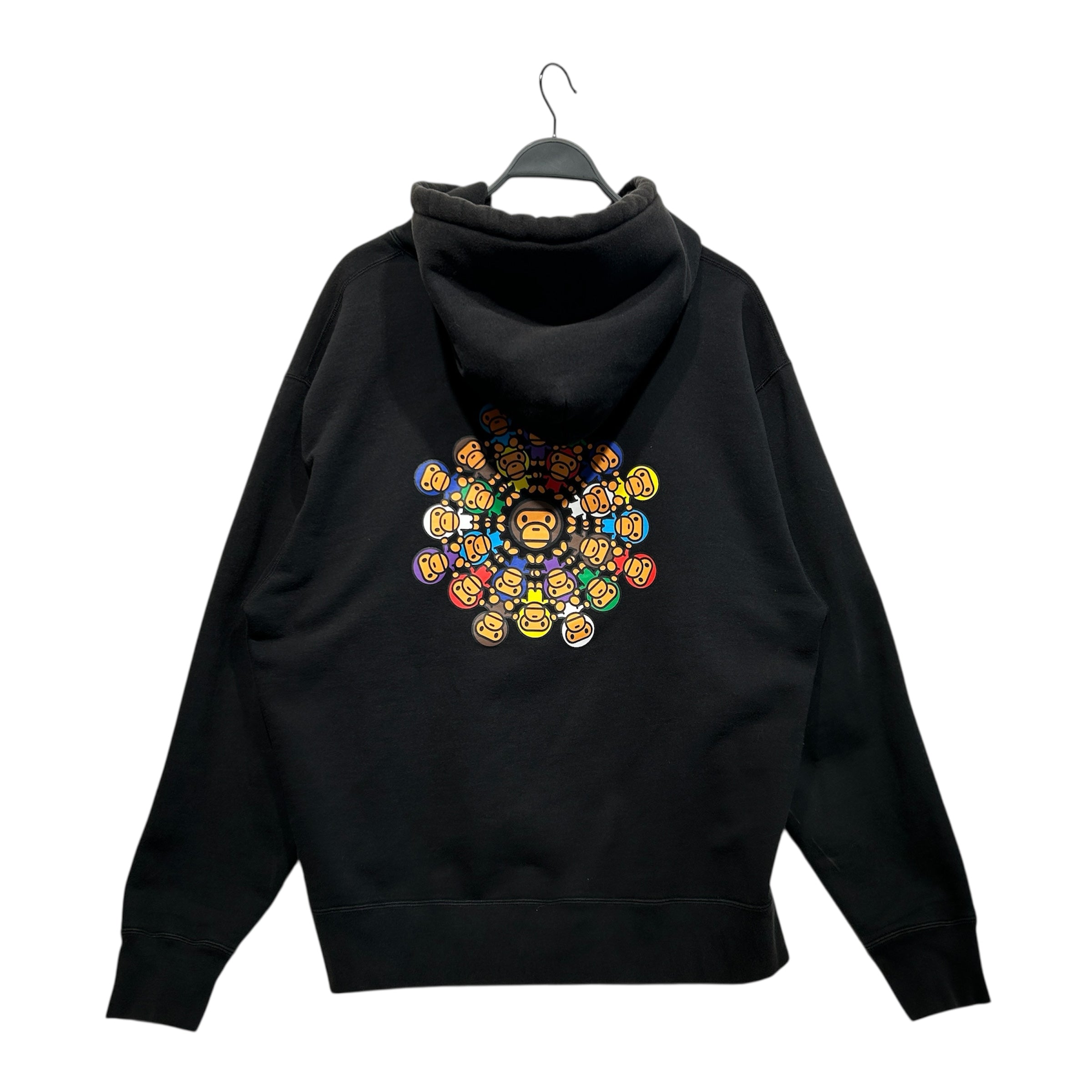 A BATHING APE/Hoodie/XL/Graphic/Cotton/BLK/Milo Circle view 2