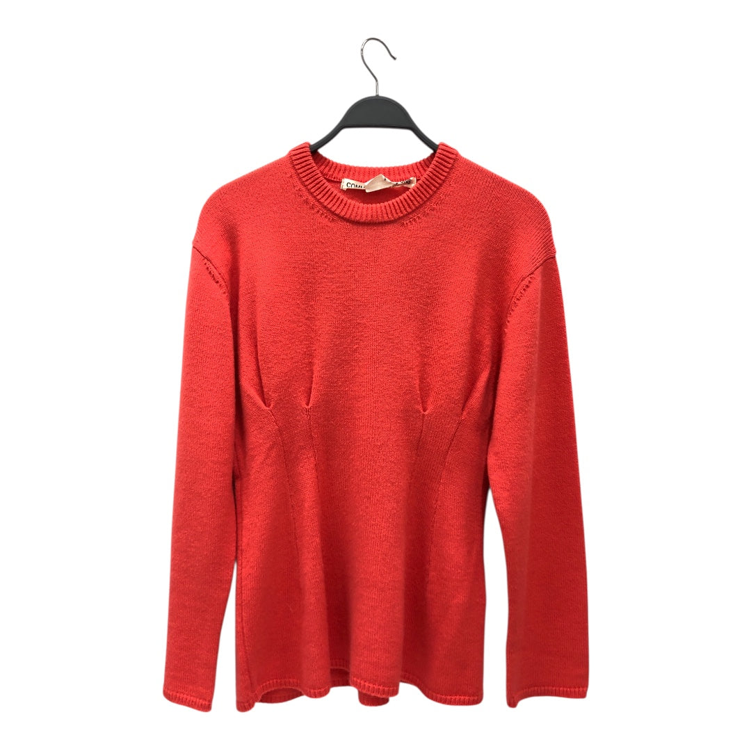 COMME des GARCONS/Sweater/M/Acrylic/PNK/Coral Pleated Sweater view 1