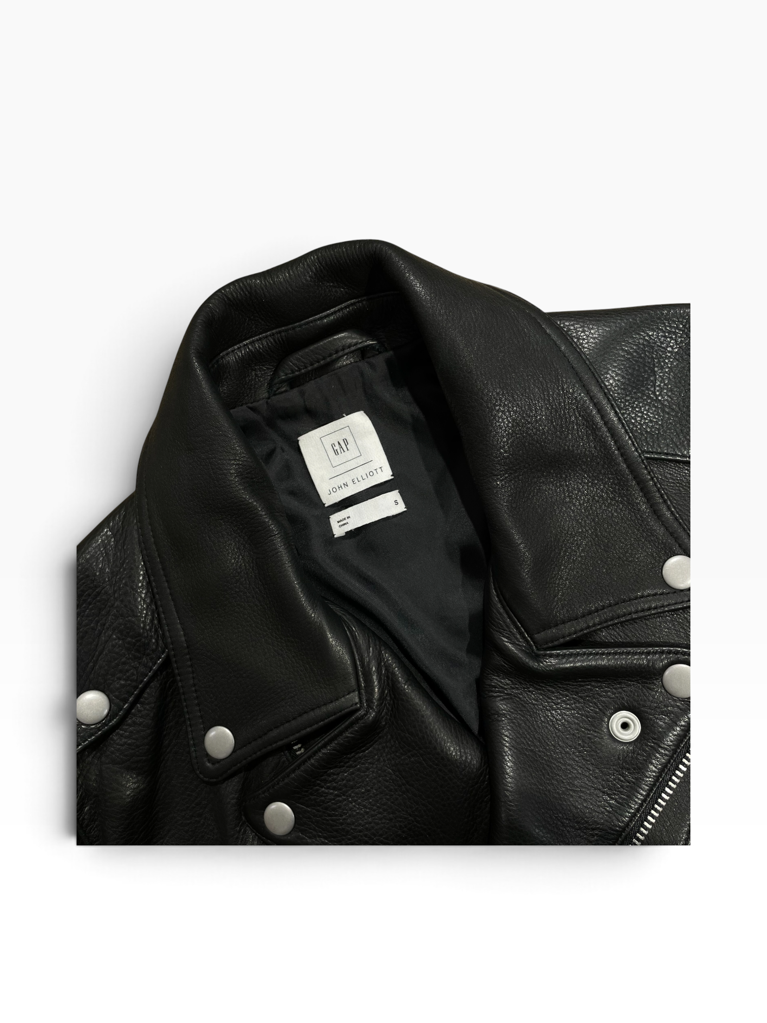 GAP/JOHN ELLIOTT/Leather Jkt/S/Leather/BLK/gq leather view 3