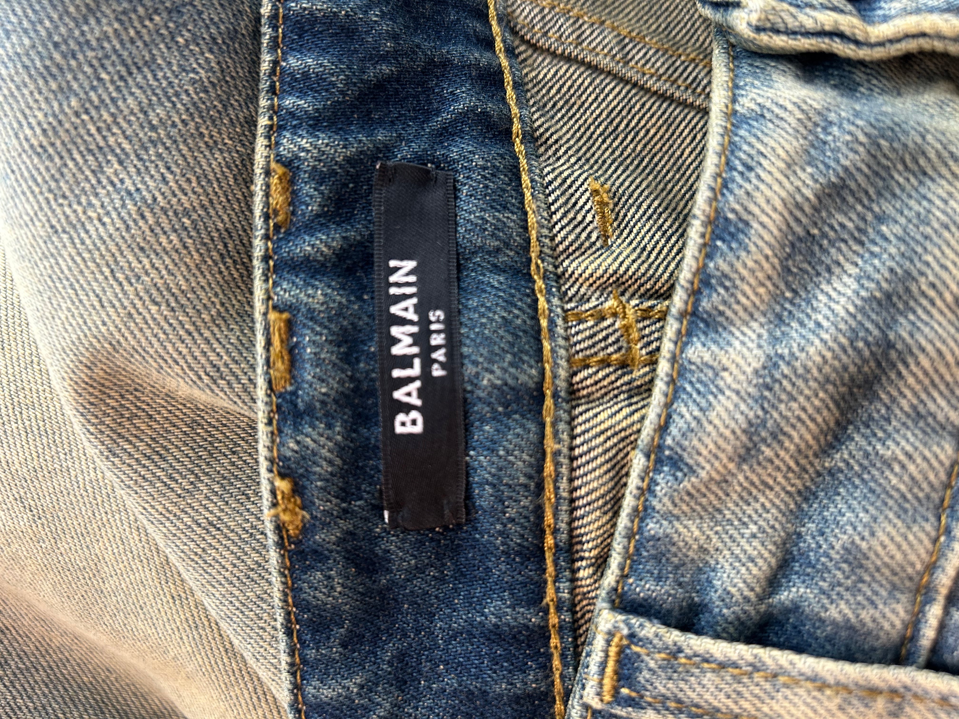 BALMAIN/Straight Pants/30/Denim/BLU/YELLOW TINT FADE 115DG21 view 3
