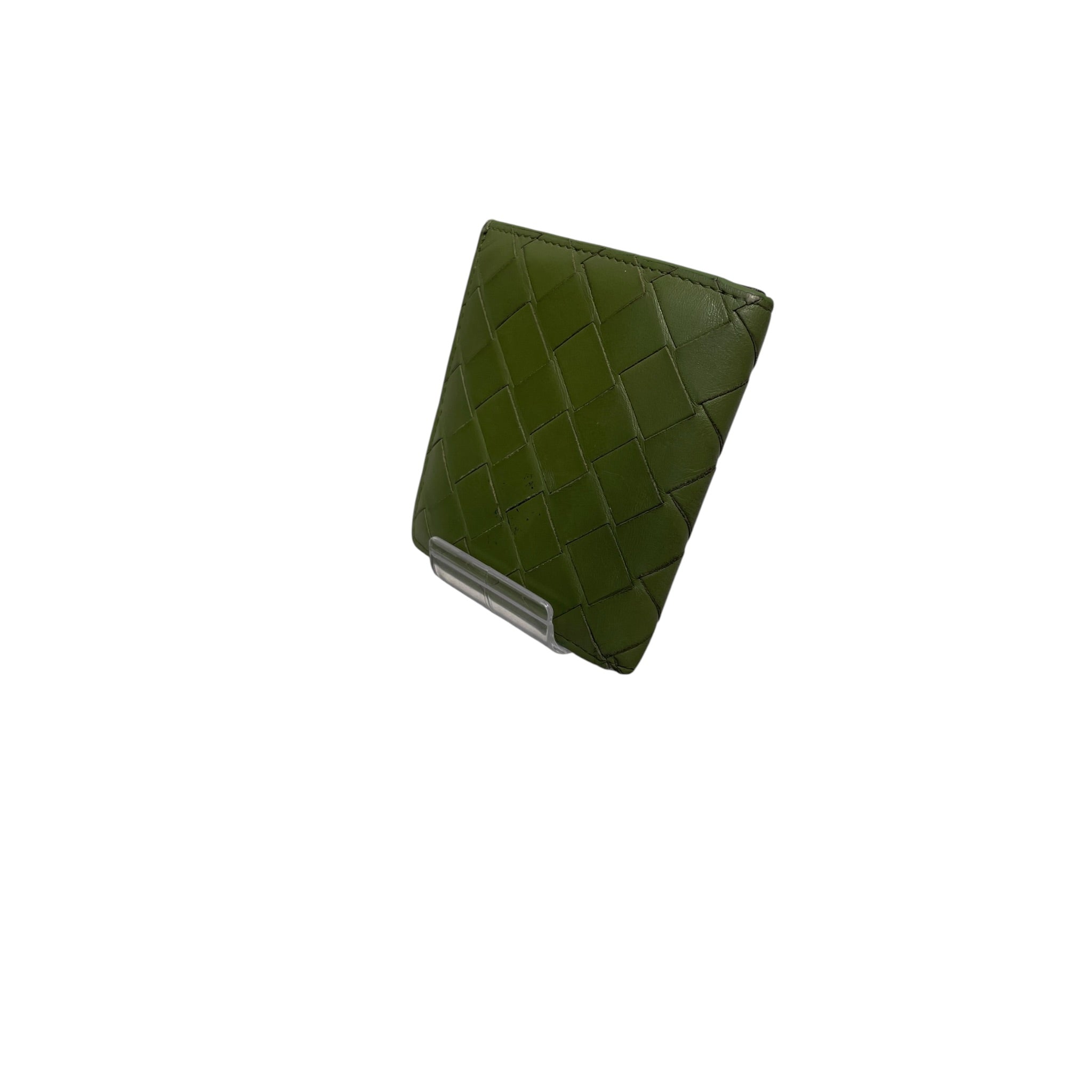 BOTTEGA VENETA/Bifold Wallet/Leather/GRN/M's/GREEN WOVEN WALLET view 2