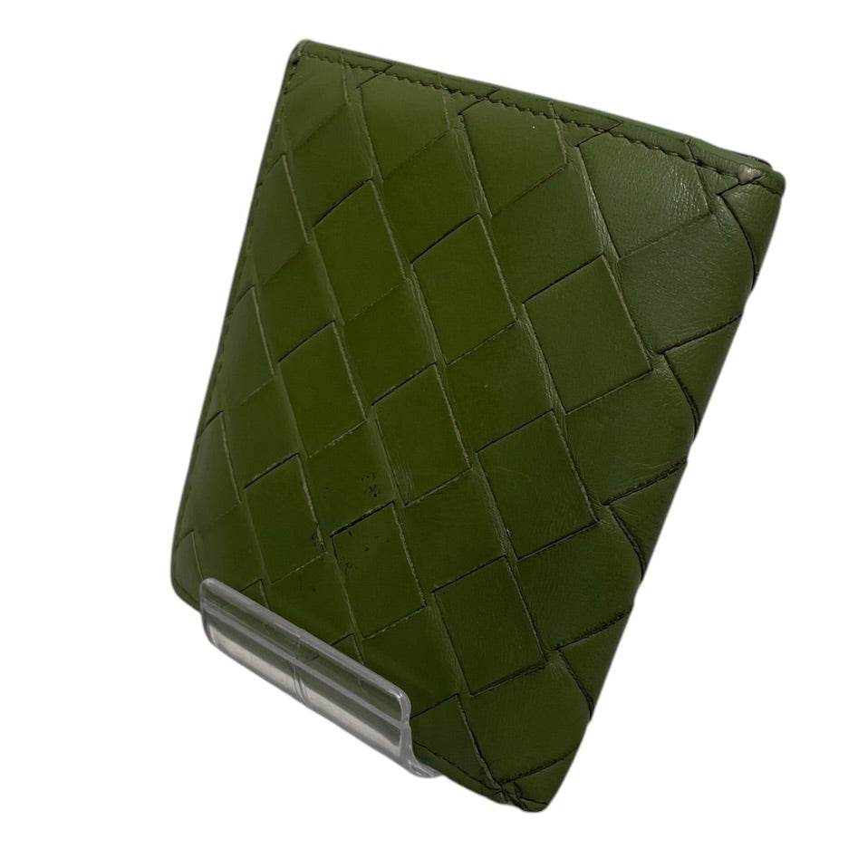 BOTTEGA VENETA/Bifold Wallet/Leather/GRN/M's/GREEN WOVEN WALLET view 2