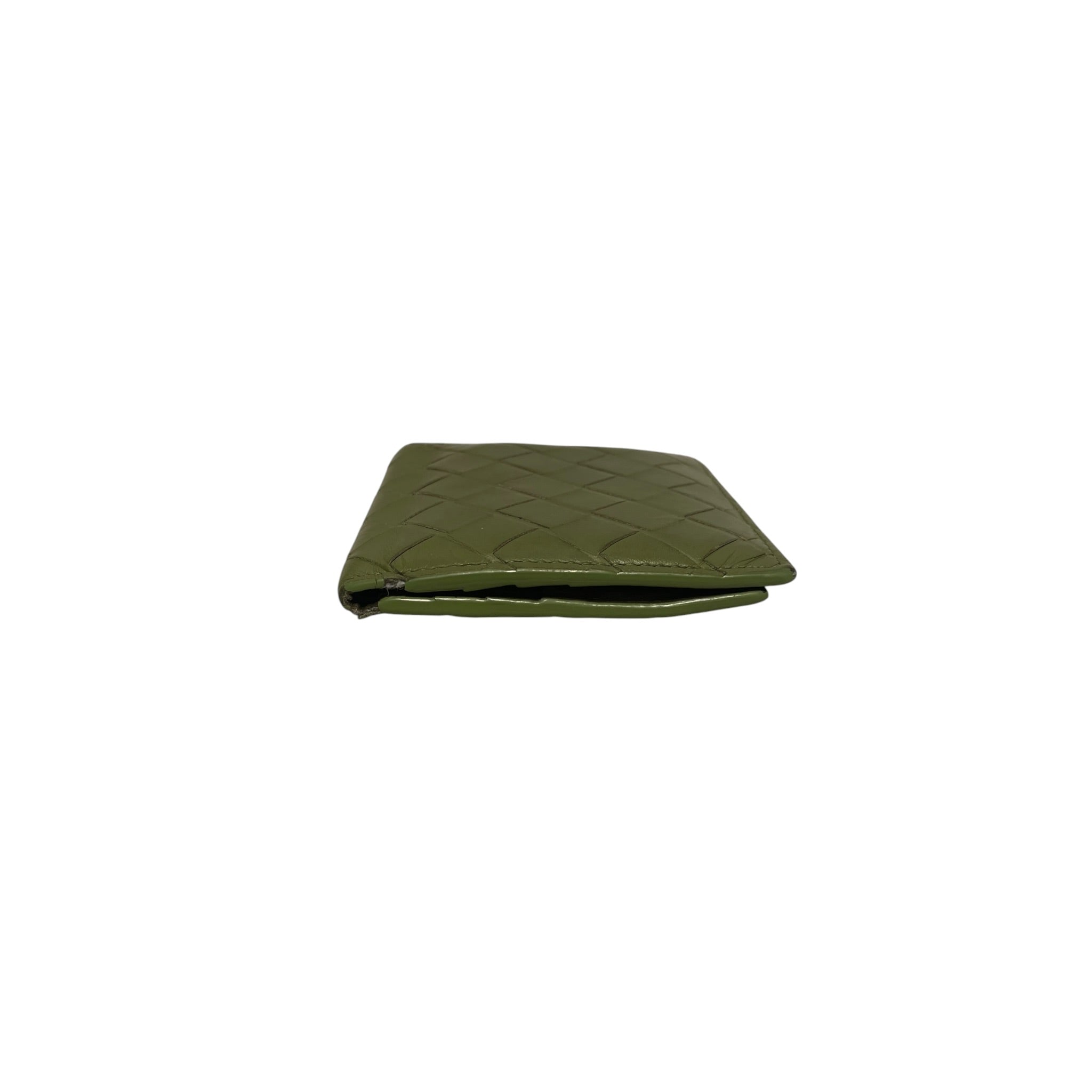 BOTTEGA VENETA/Bifold Wallet/Leather/GRN/M's/GREEN WOVEN WALLET view 3