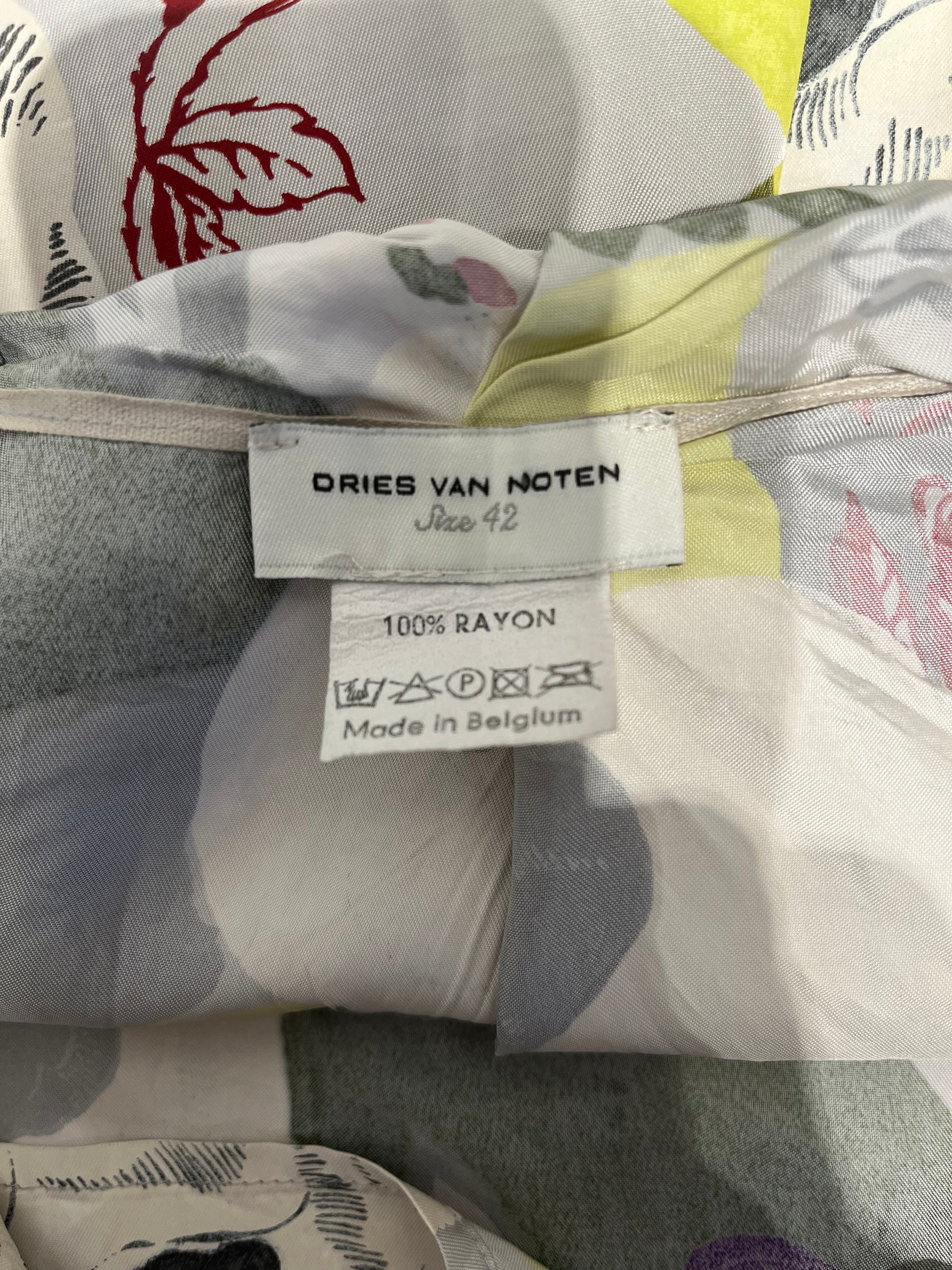 DRIES VAN NOTEN/Long Skirt/L/Floral Pattern/Rayon/MLT/dries van noten wrap, neon view 3