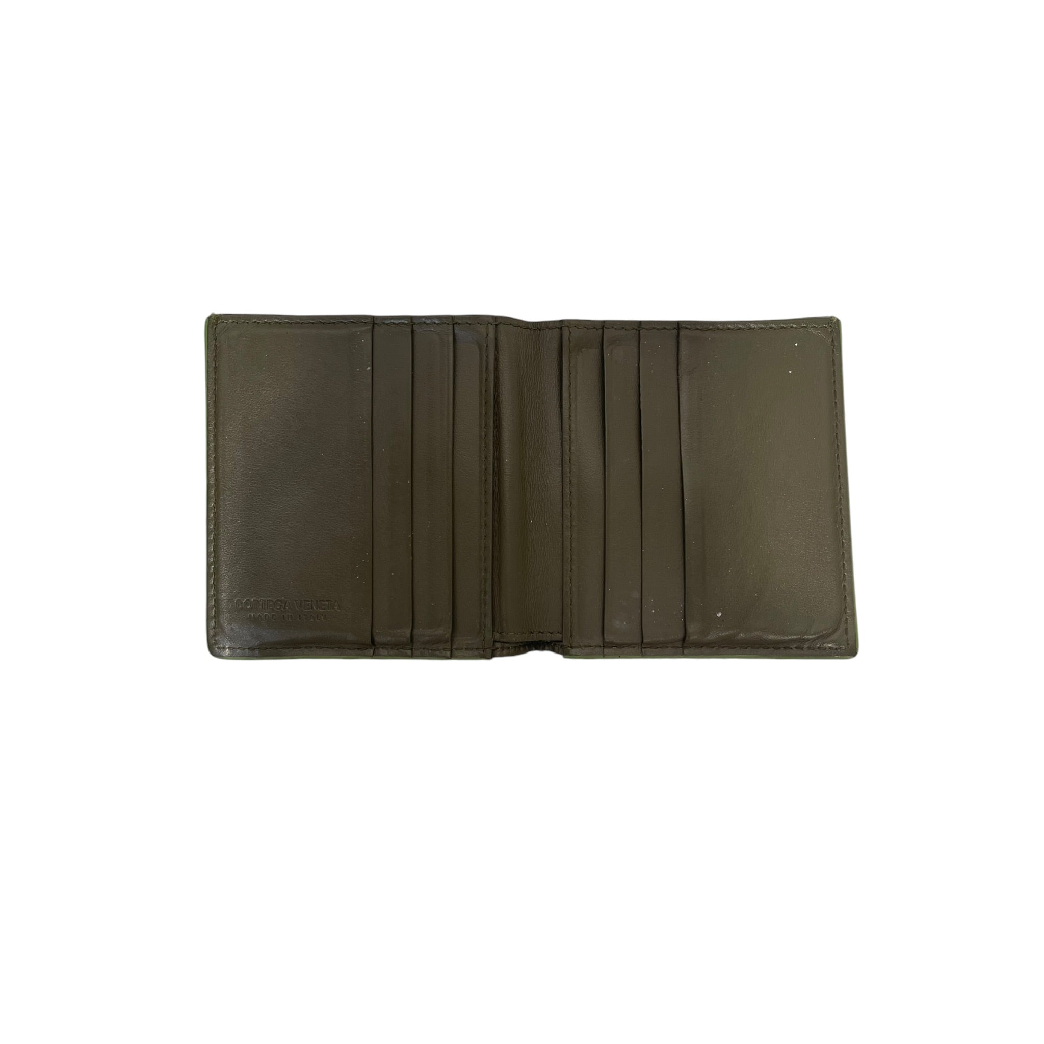 BOTTEGA VENETA/Bifold Wallet/Leather/GRN/M's/GREEN WOVEN WALLET view 4