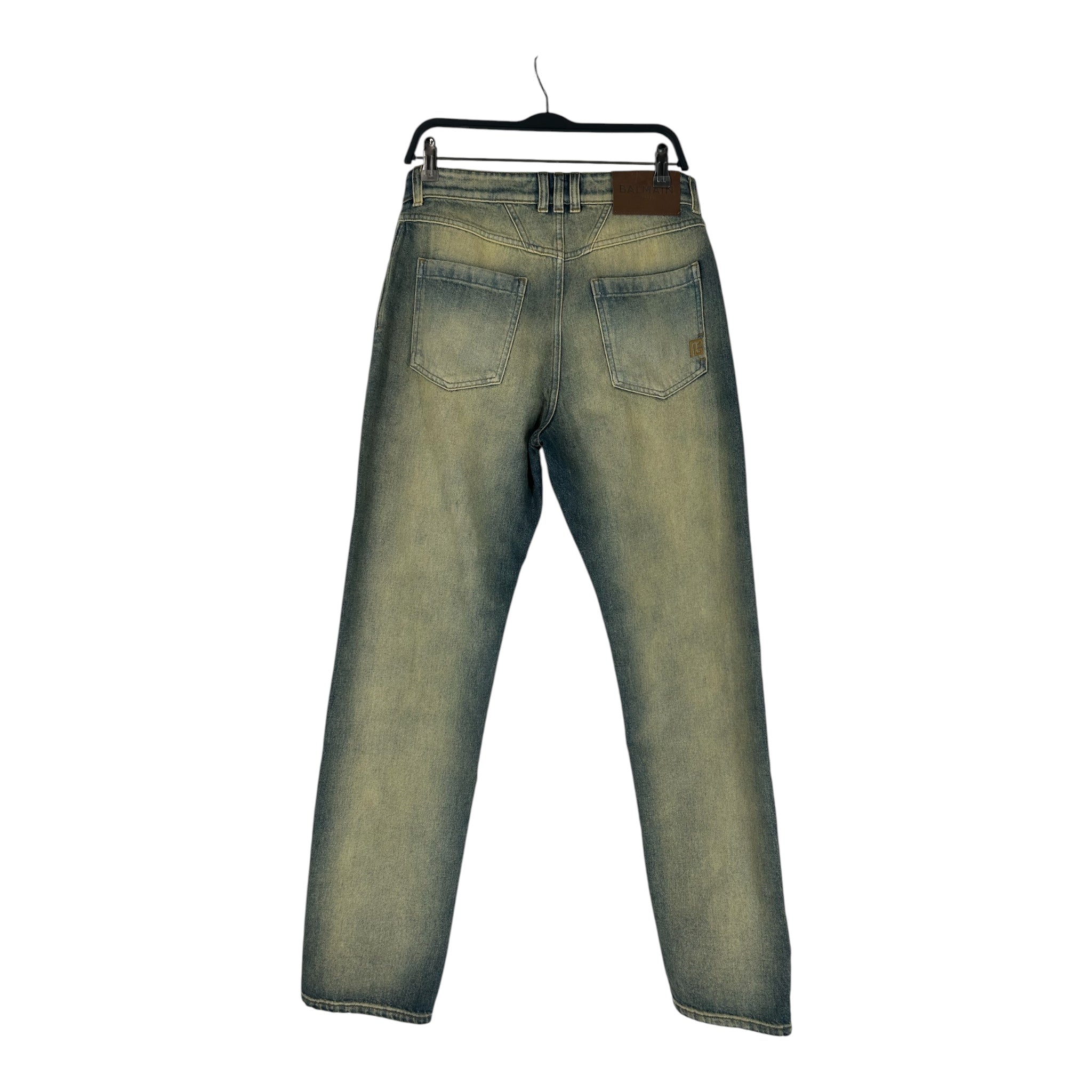 BALMAIN/Straight Pants/30/Denim/BLU/YELLOW TINT FADE 115DG21 view 2