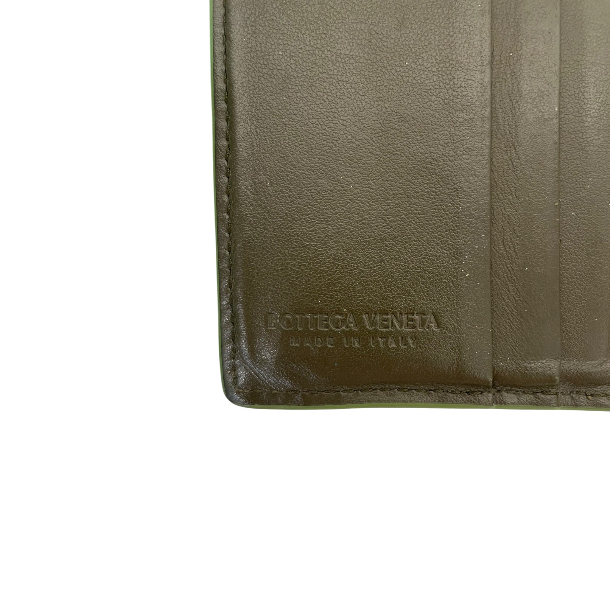 BOTTEGA VENETA/Bifold Wallet/Leather/GRN/M's/GREEN WOVEN WALLET view 5