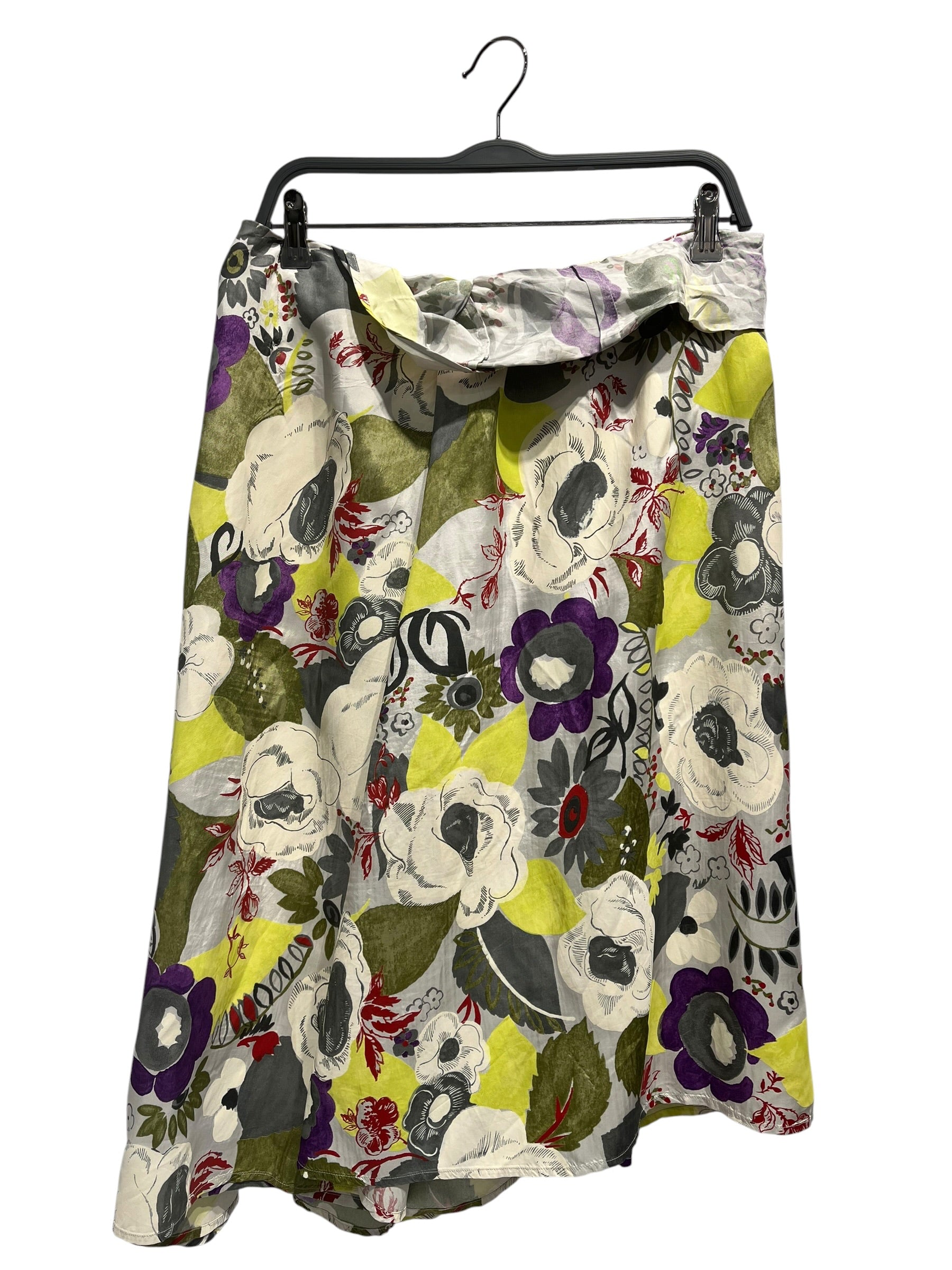 DRIES VAN NOTEN/Long Skirt/L/Floral Pattern/Rayon/MLT/dries van noten wrap, neon view 2