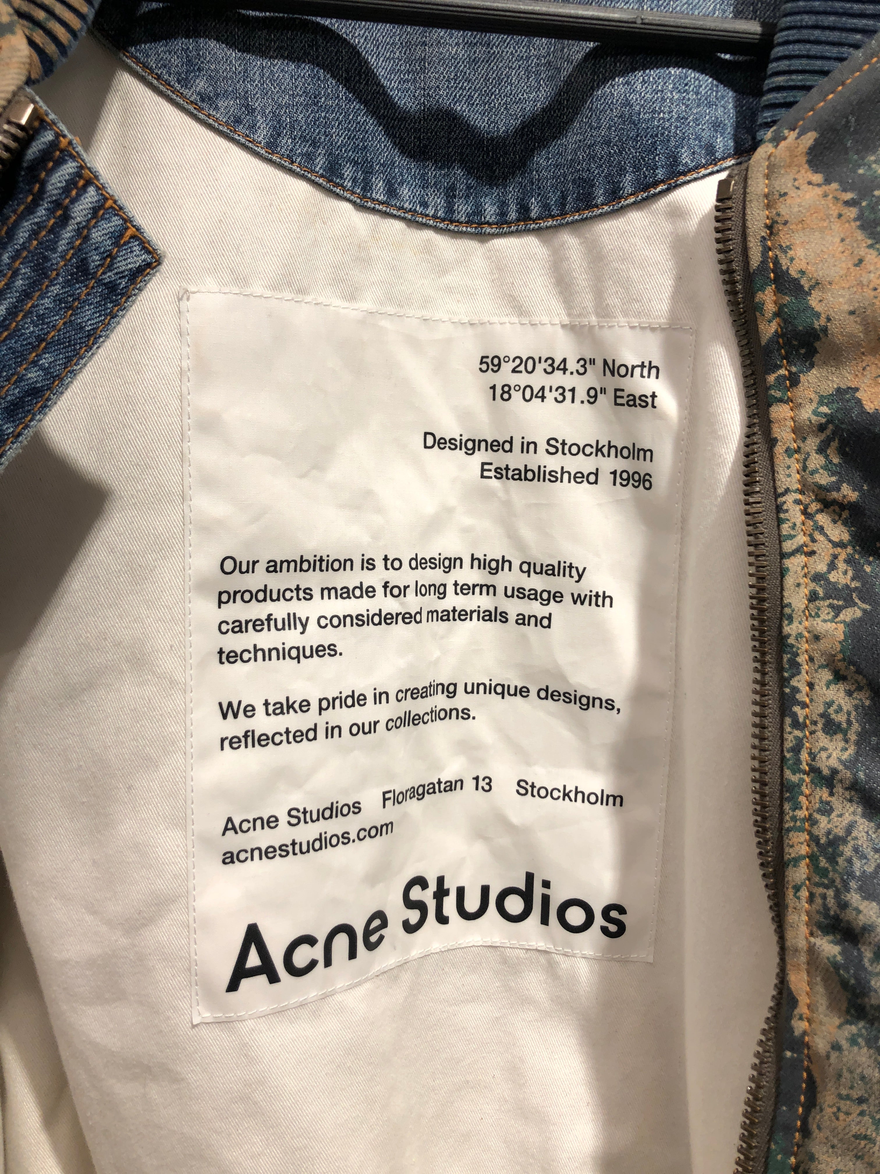 Acne Studios/Jacket/48/Cotton/IDG/All Over Print/denim mossy oak bomber view 6