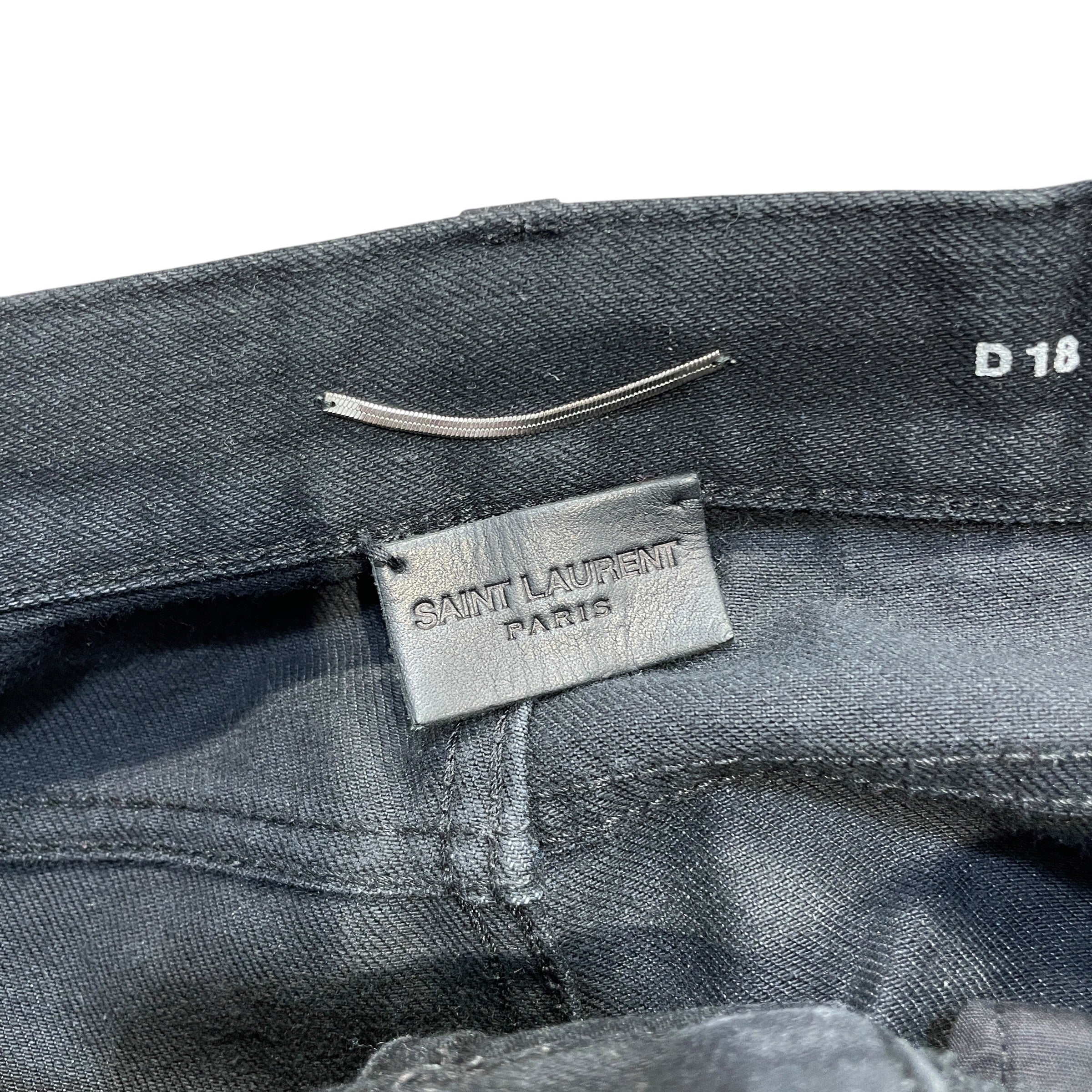 YVES SAINT LAURENT/Skinny Pants/28/Cotton/BLK/Slim Fit D18 view 3