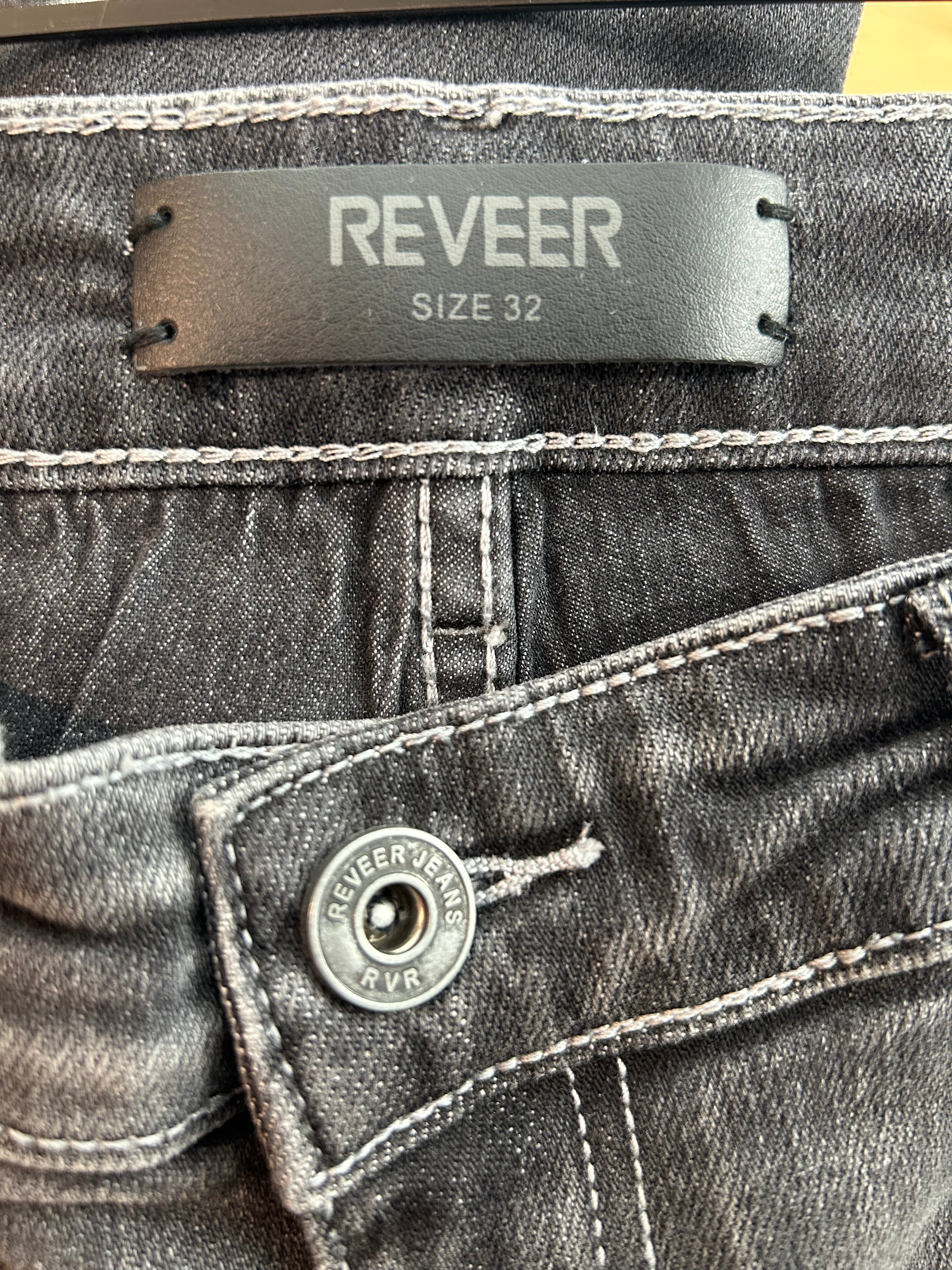REVEER/Straight Pants/32/Denim/GRY/FRONT LOGO SCRIPT view 3